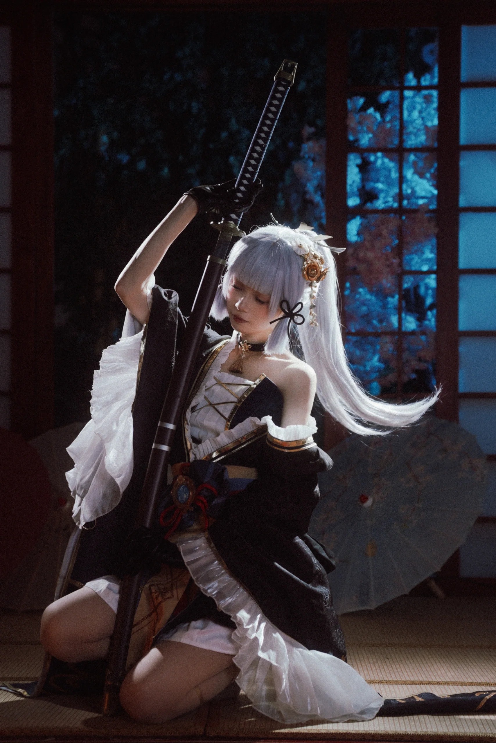 【神里绫华cos】黑道千金的霜刃，一抹凛冽的冷艳 - 第8张