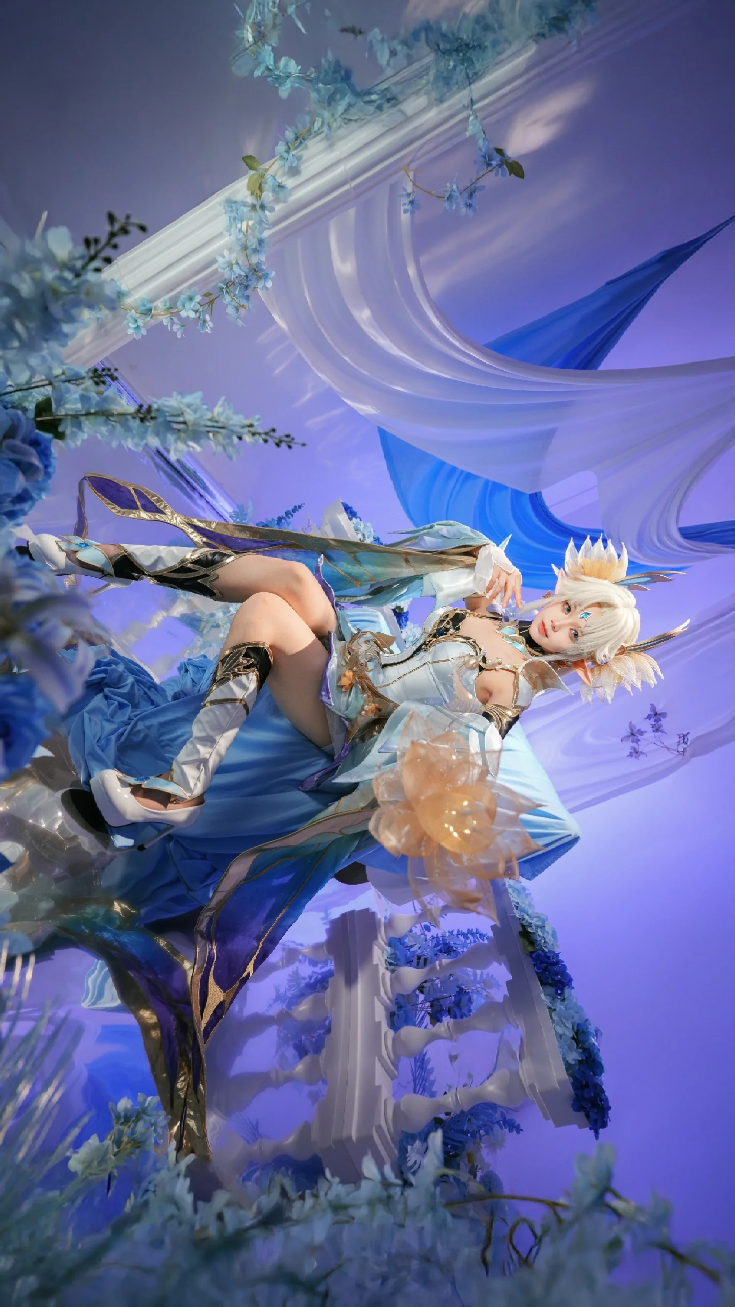 【貂蝉cos】王者荣耀的金色仲夏夜，在光影中沉溺 - 第3张