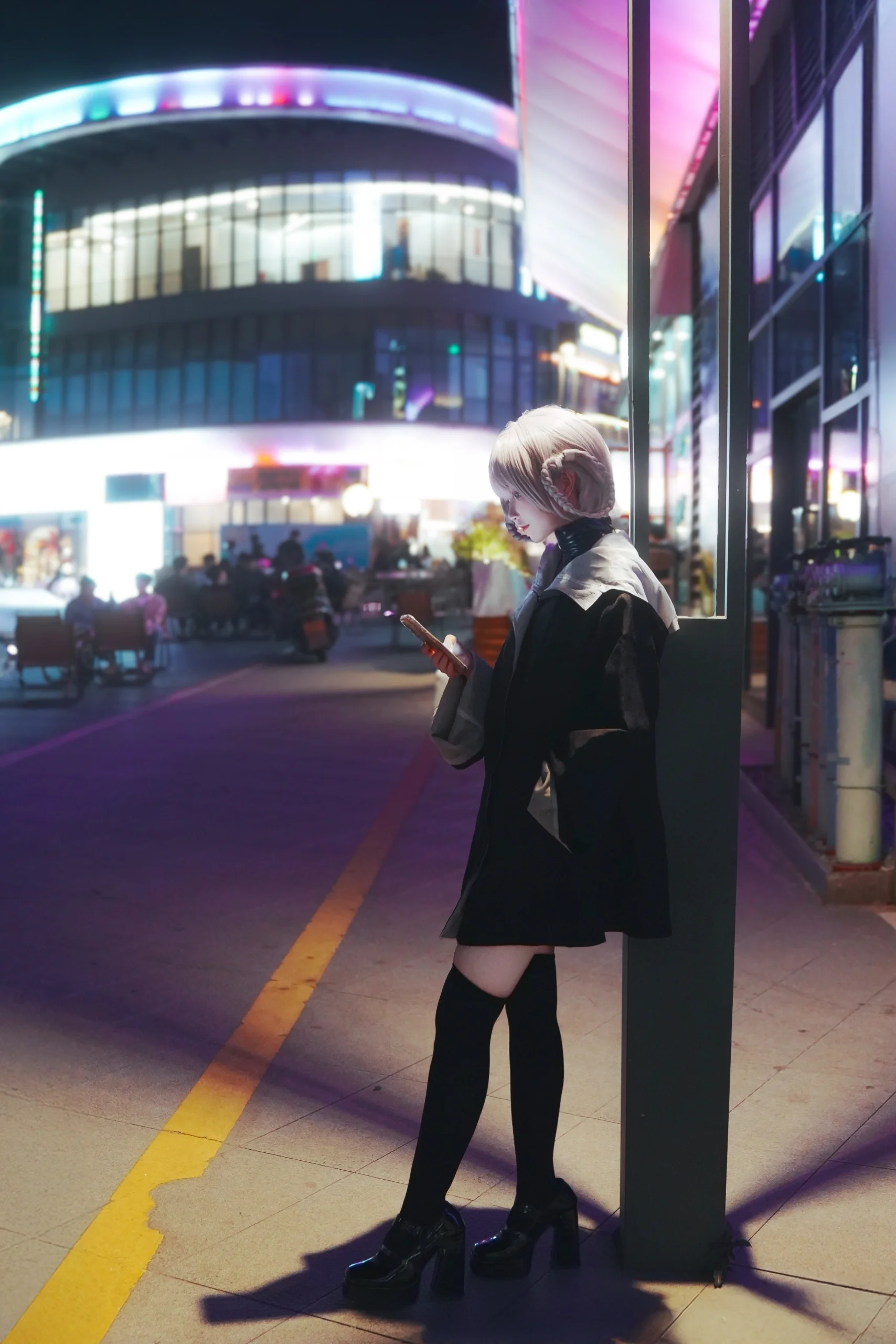 【七草荠cos】在城市霓虹中捕捉《彻夜之歌》的工业美学 - 第6张