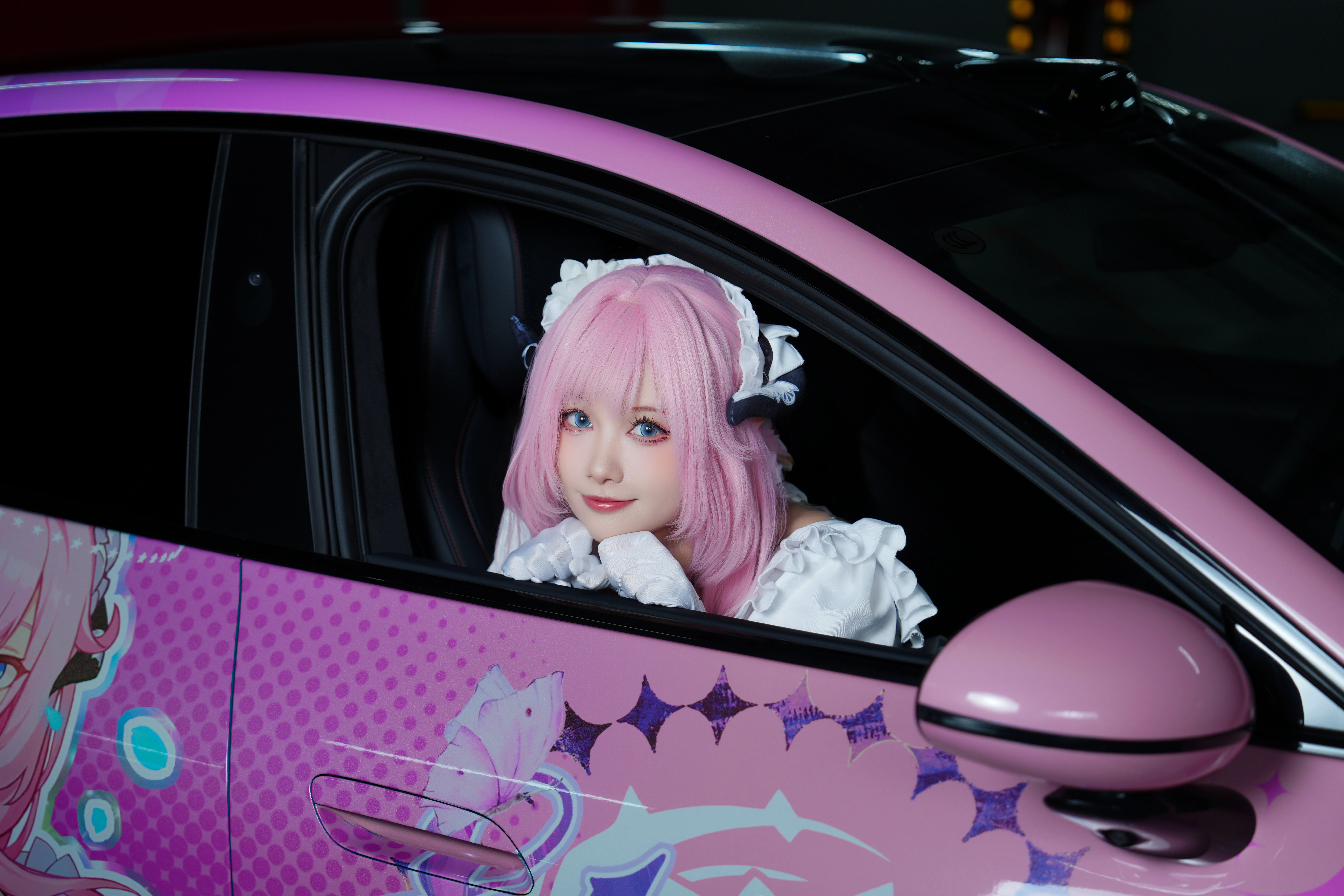 【爱莉希雅cos】崩坏3里的粉色妖精小姐与痛车日常 - 第 3 张