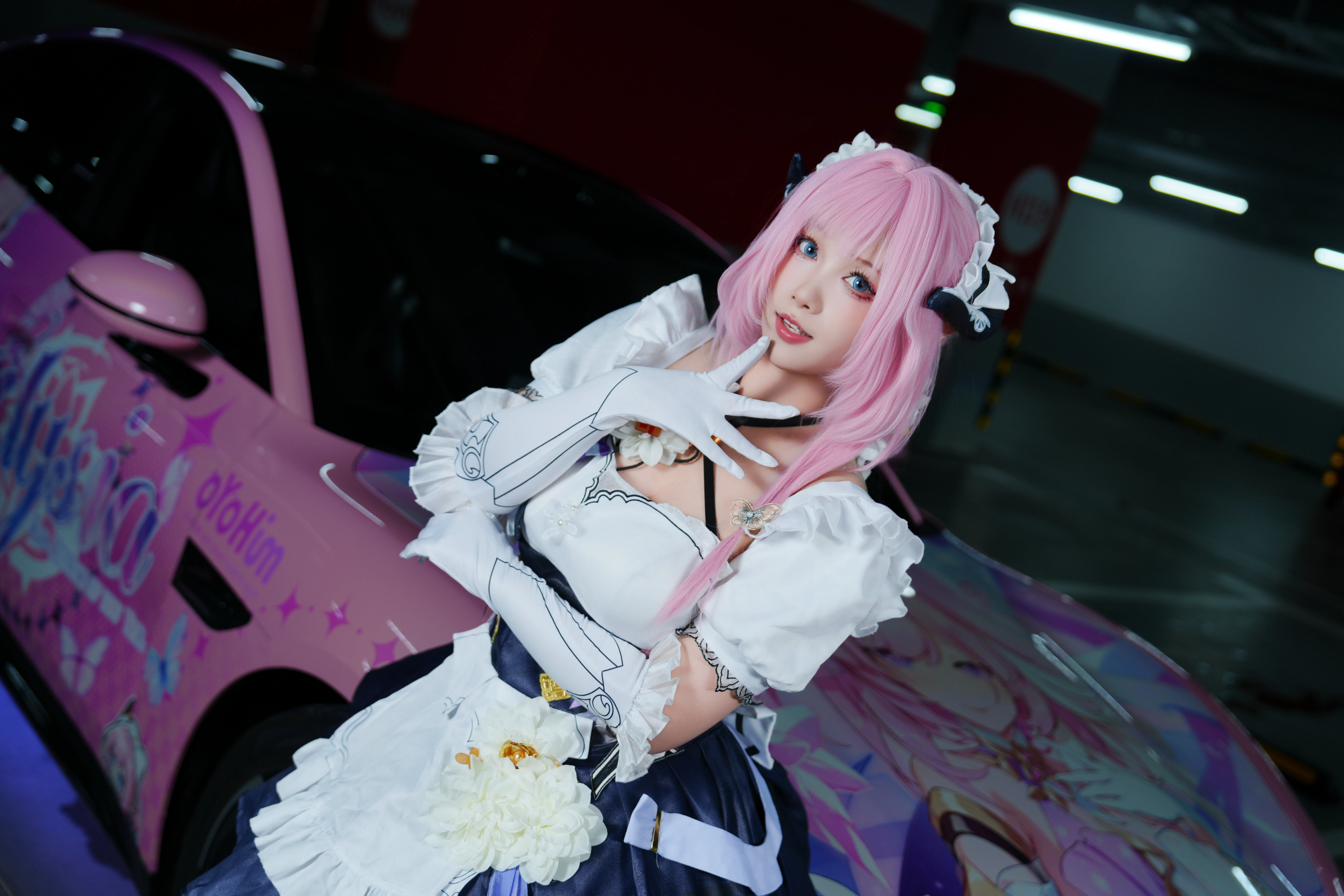 【爱莉希雅cos】崩坏3里的粉色妖精小姐与痛车日常 - 第 5 张