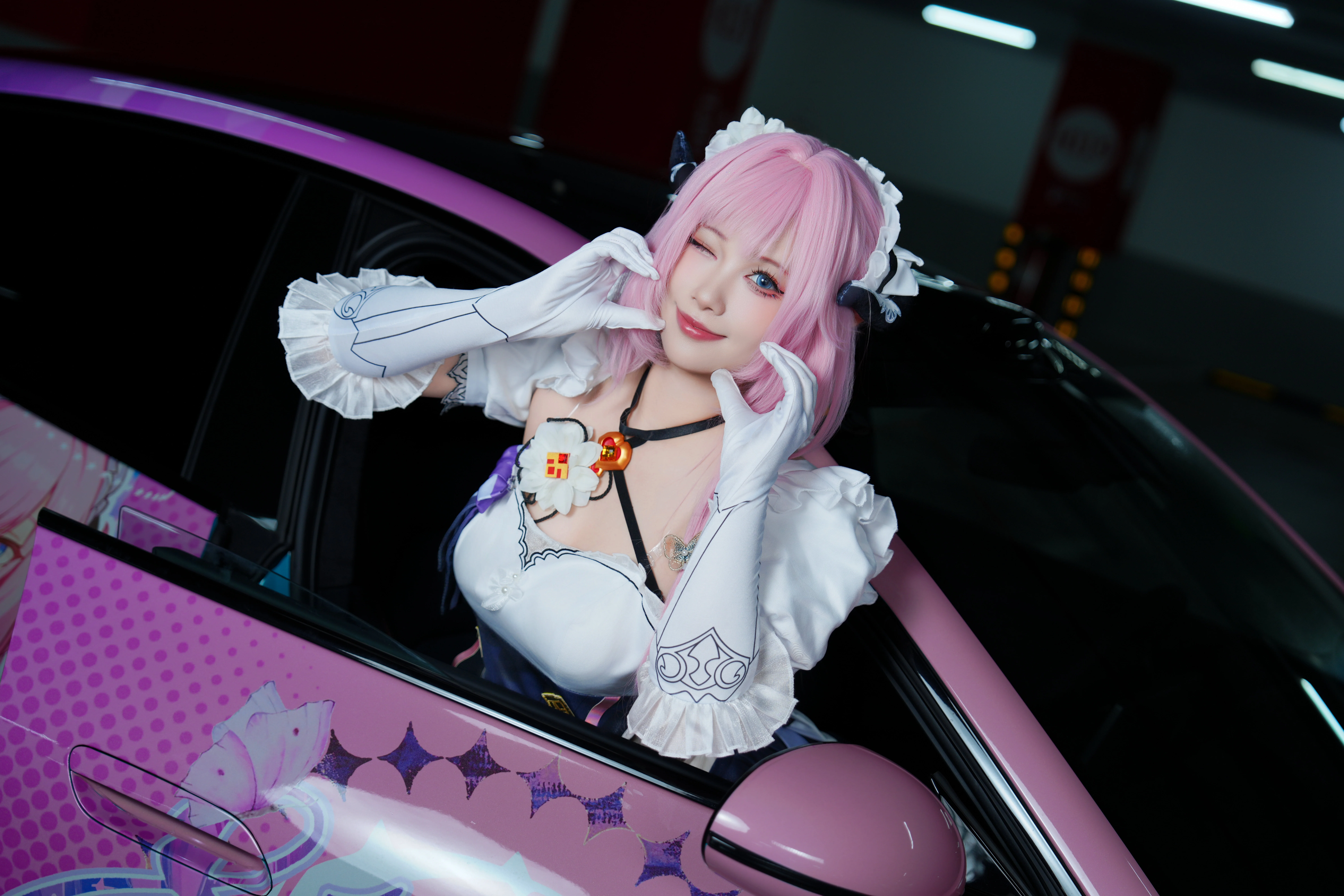 【爱莉希雅cos】崩坏3里的粉色妖精小姐与痛车日常 - 第 6 张