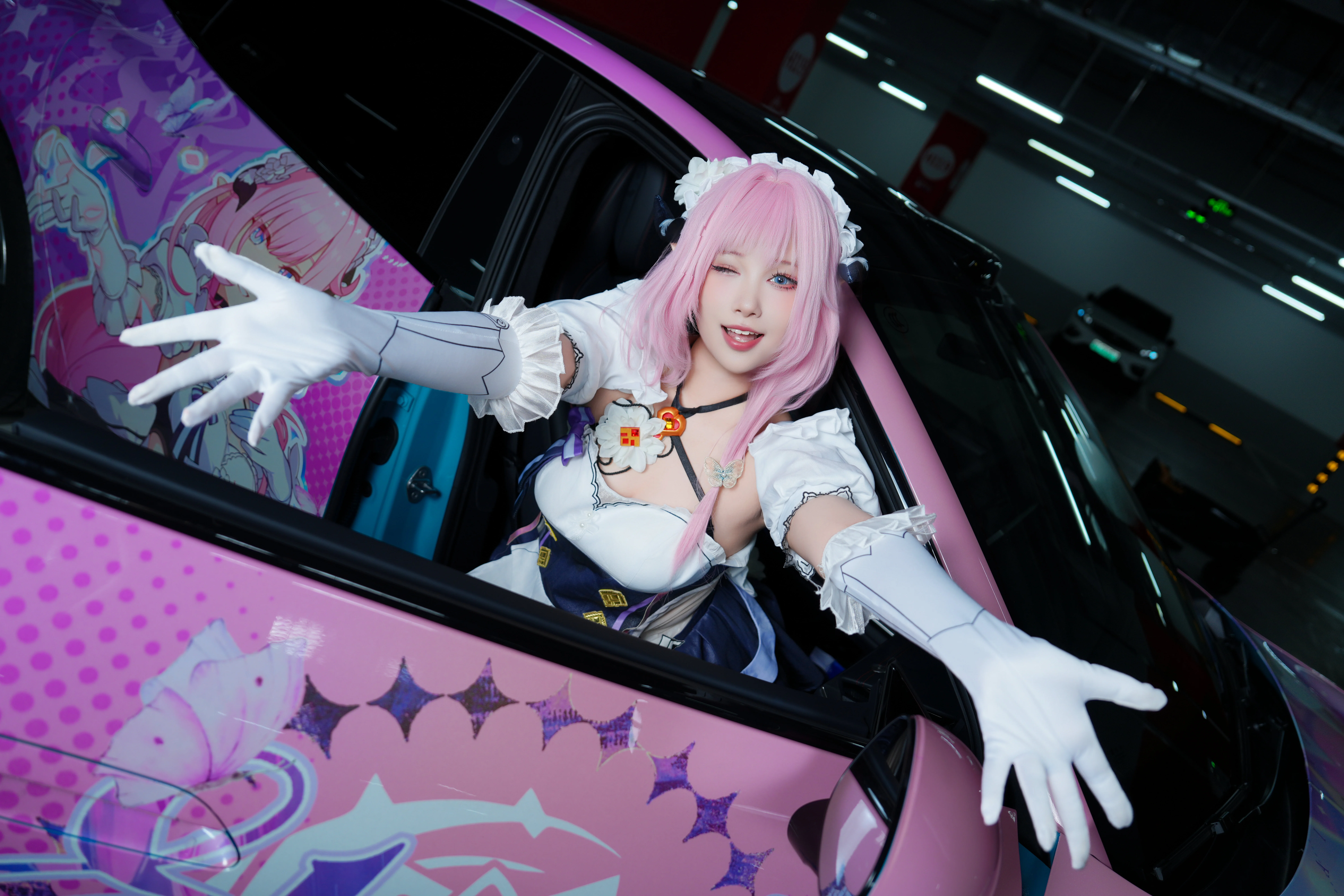 【爱莉希雅cos】崩坏3里的粉色妖精小姐与痛车日常 - 第 7 张