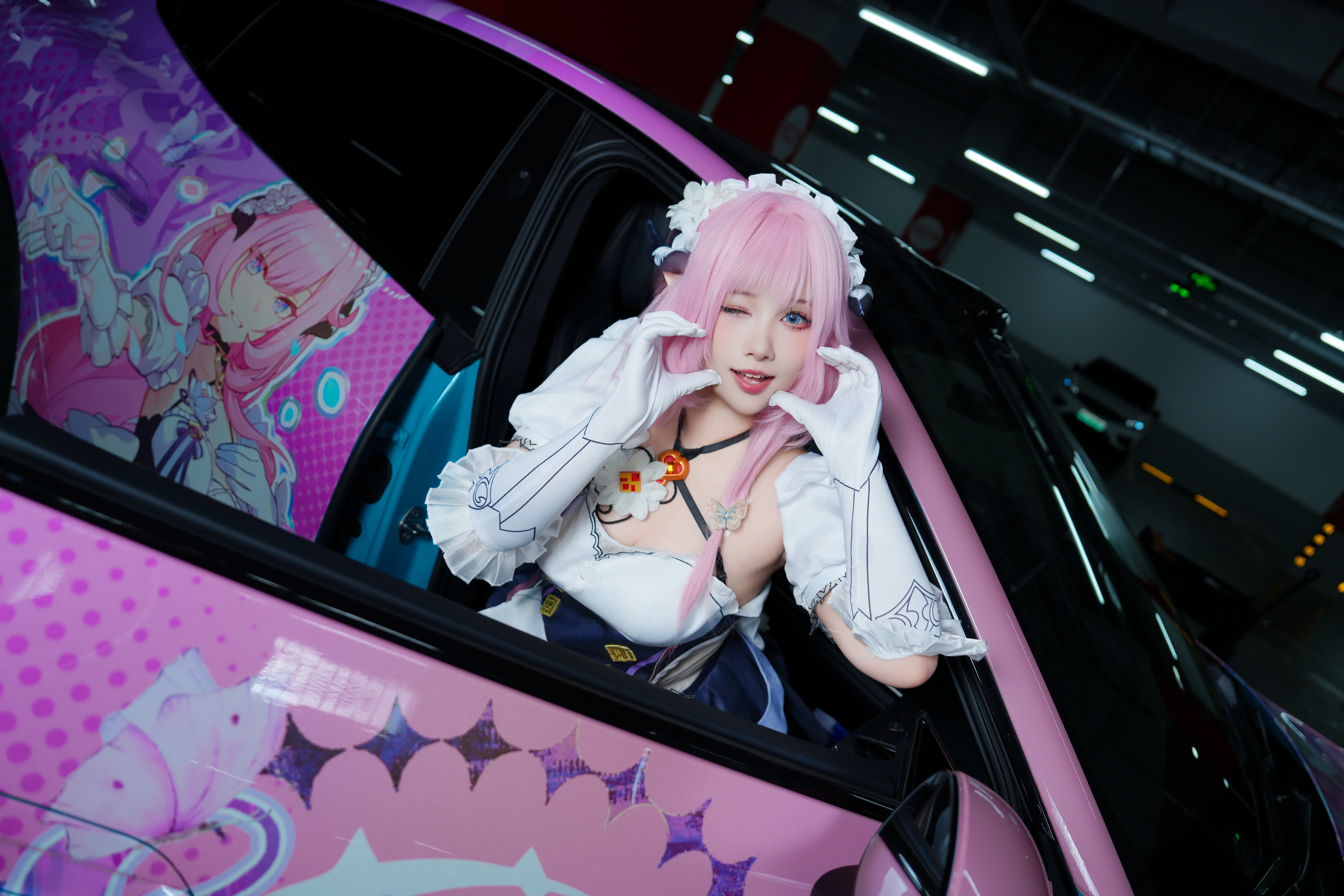 【爱莉希雅cos】崩坏3里的粉色妖精小姐与痛车日常 - 第 8 张