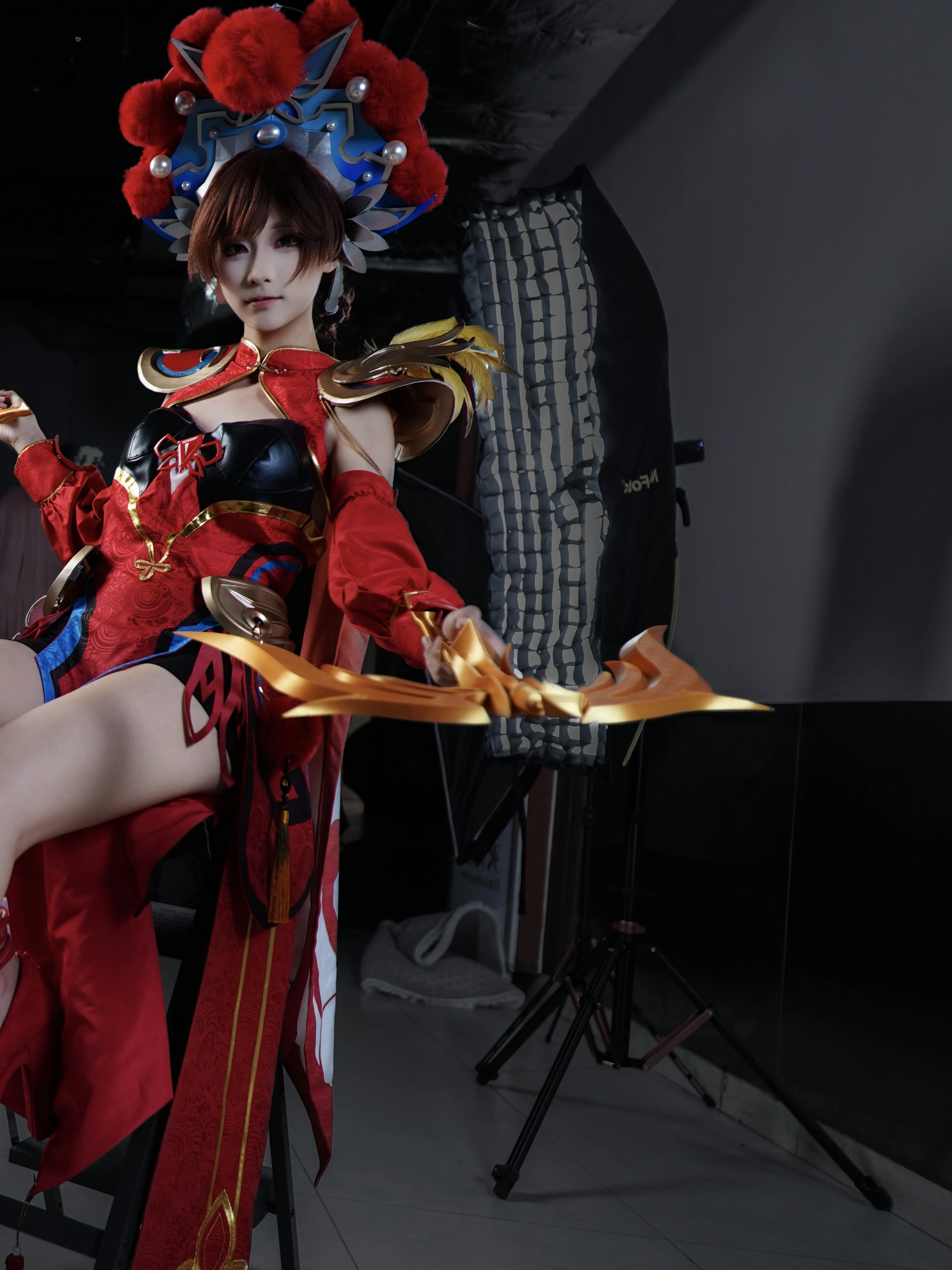 【虞姬cos】霸王別姬的經典紅妝，王者榮耀裡的輕盈箭影 - 第 2 張