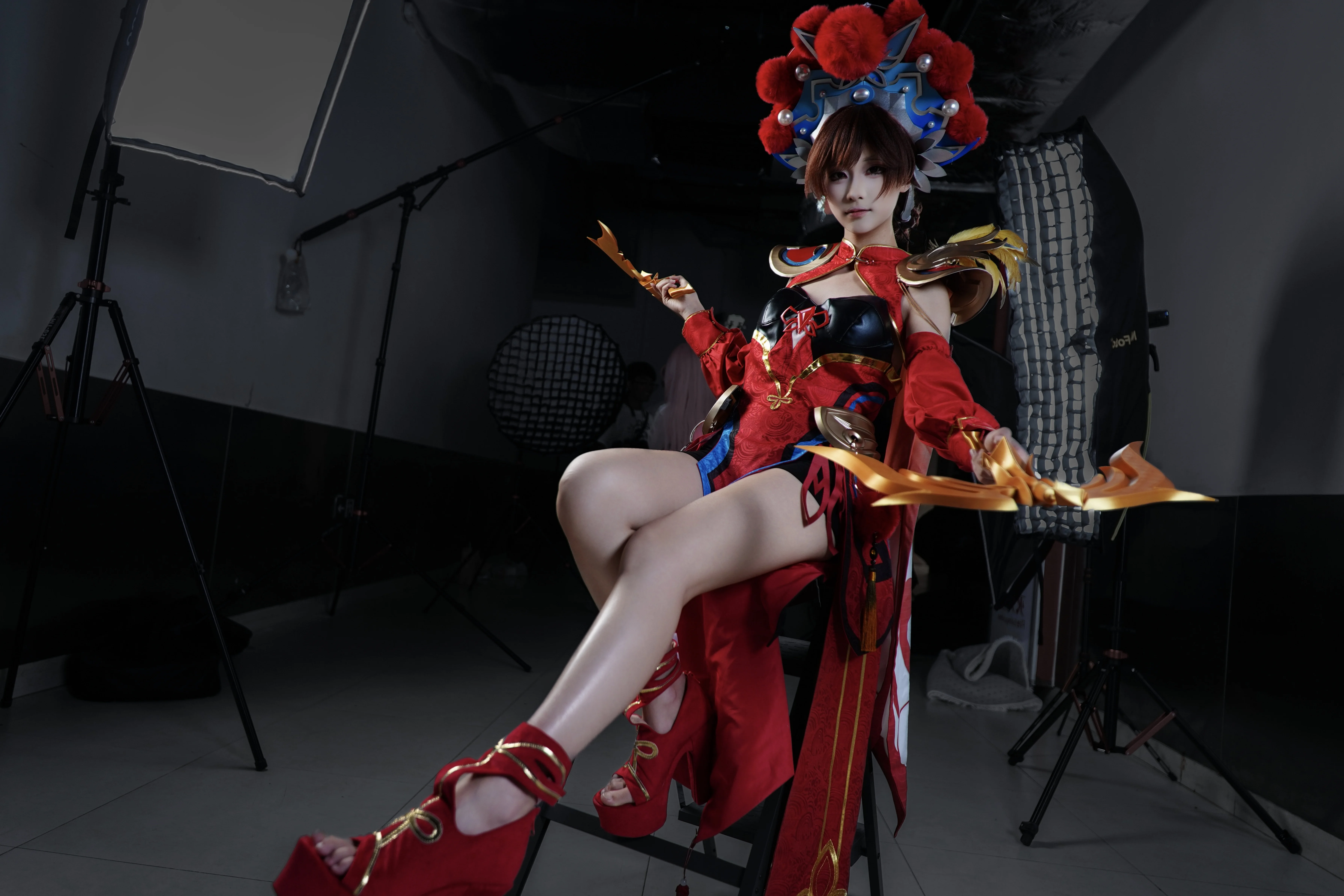 【虞姬cos】霸王別姬的經典紅妝，王者榮耀裡的輕盈箭影
