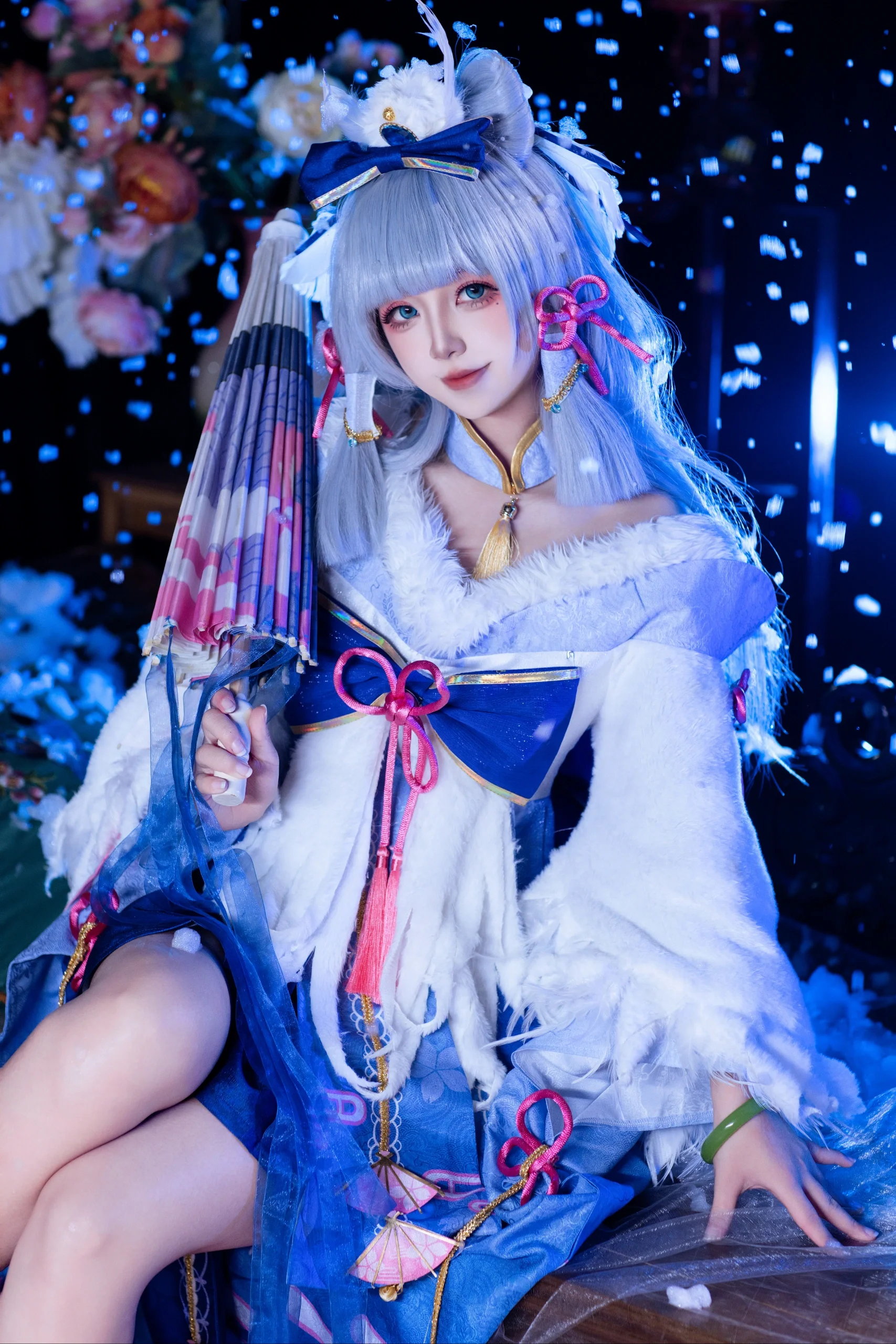【神里绫华cos】同人白鹭樱华的雪景棚拍 - 第 3 张