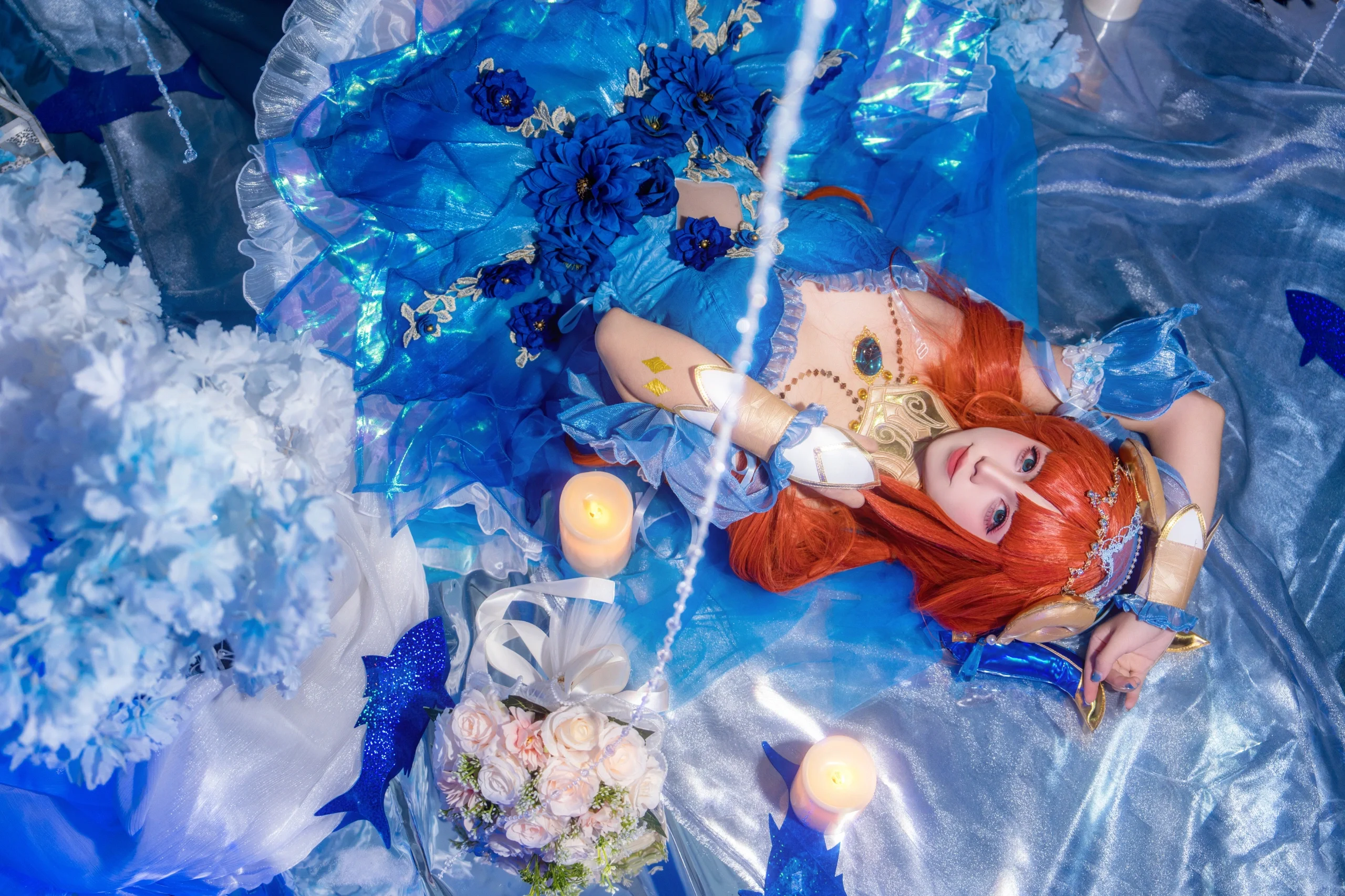 【妮露cos】原神水元素芭蕾同人，幽蓝梦幻的舞台 - 第 2 张