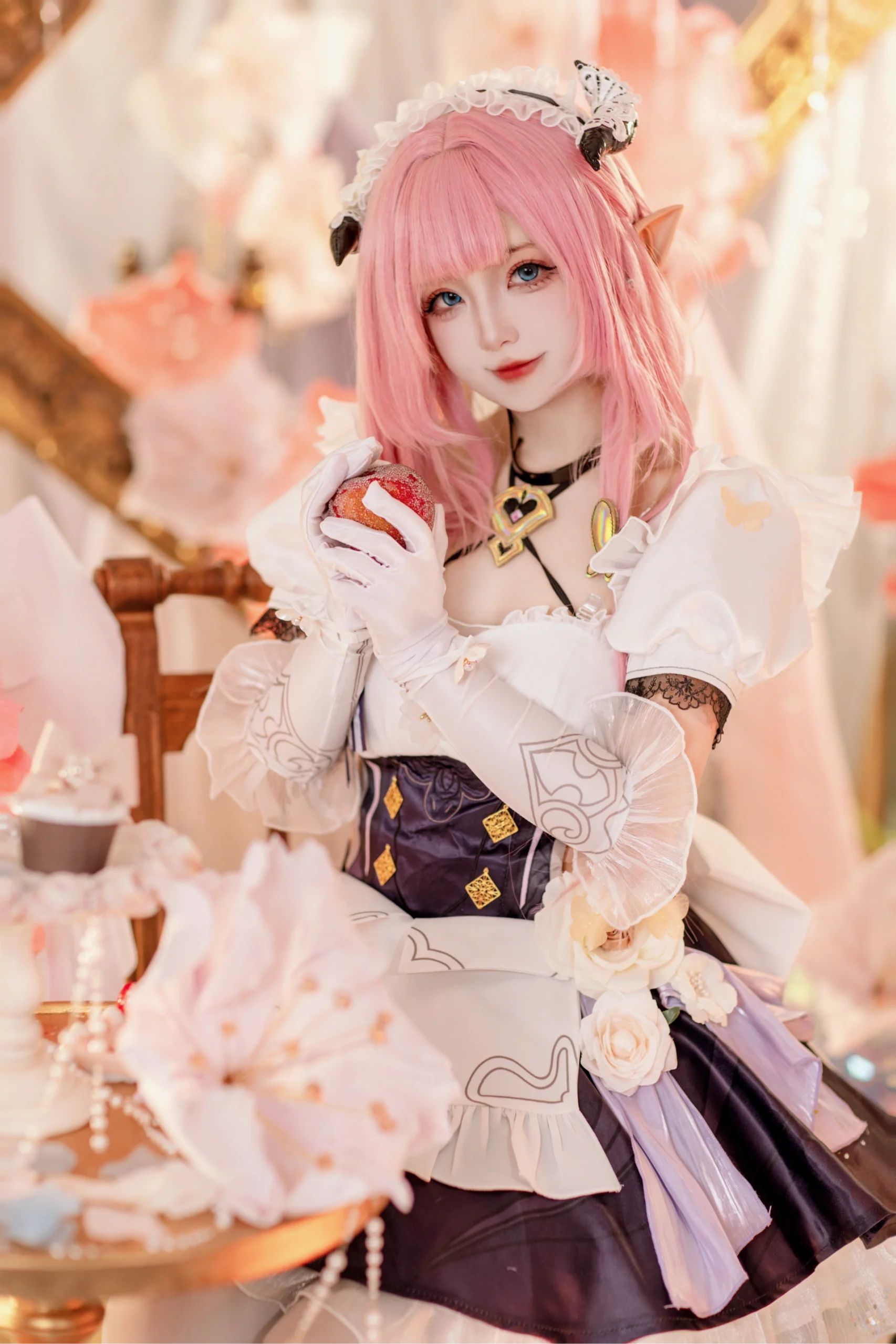 【爱莉希雅cos】粉色妖精小姐的午后茶会 - 第 2 张