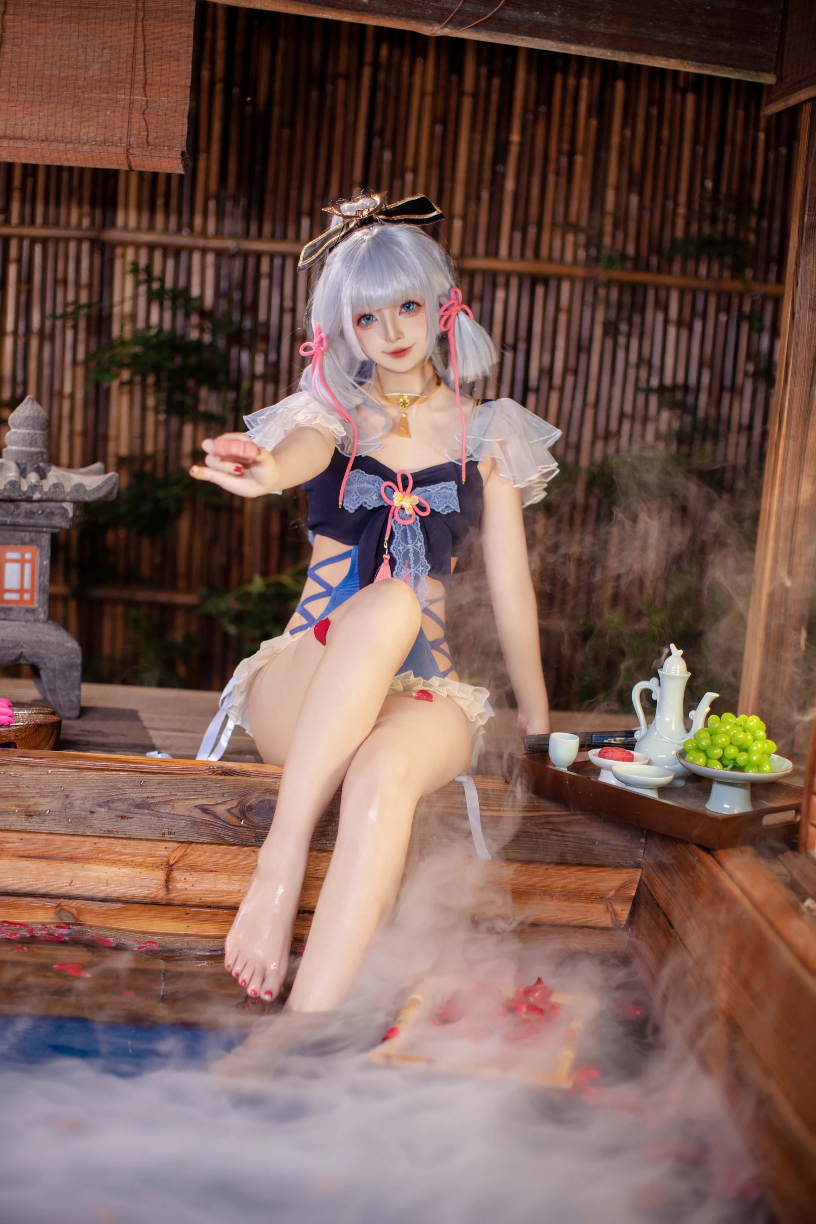 [Kamisato Ayaka cosplay] Inazuma's Shirasagi Himegimi's Summer Hot Spring Break