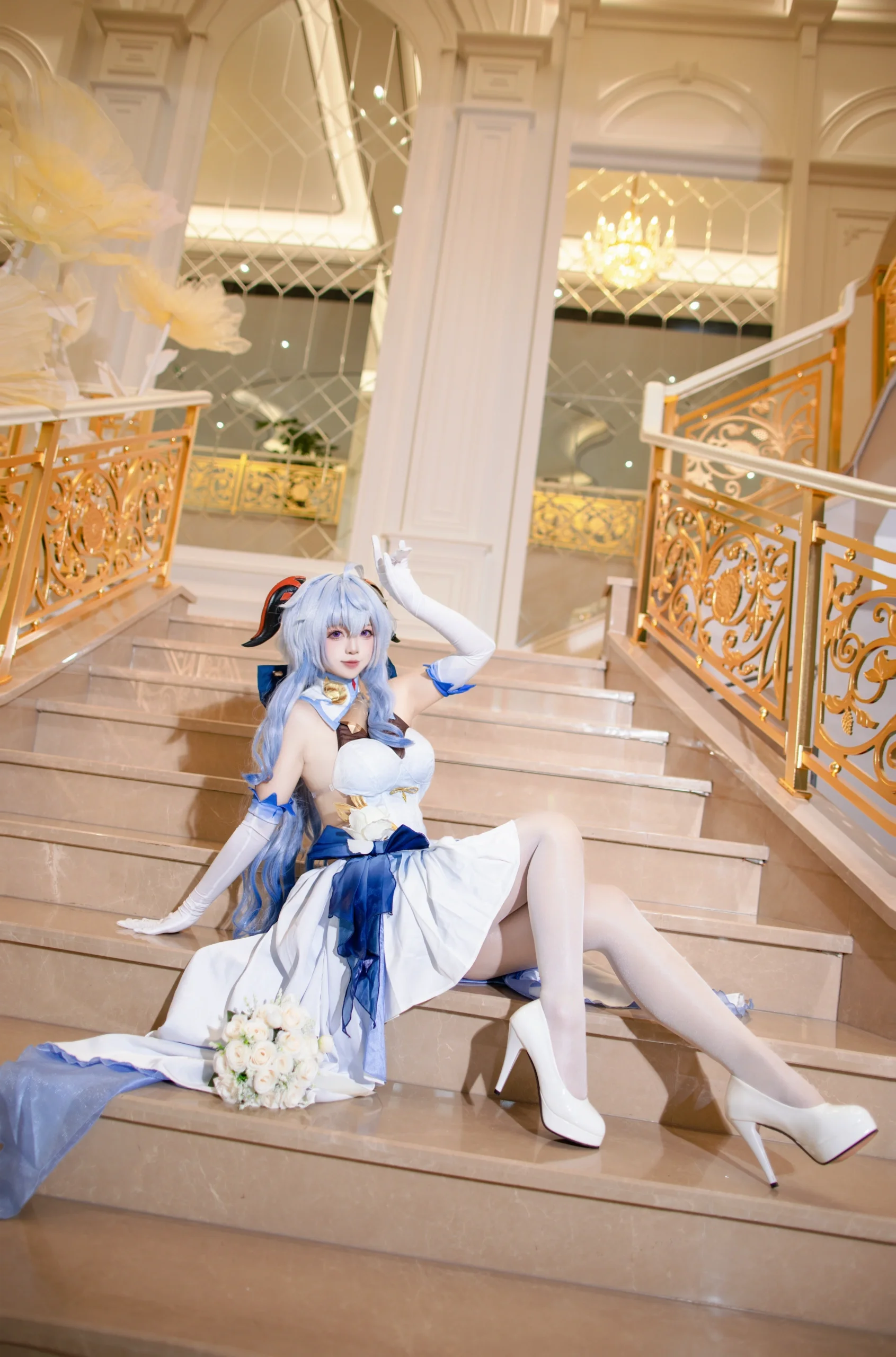 【甘雨cos】原神中的优雅晚宴，邀你共赴这场华丽派对 - 第3张