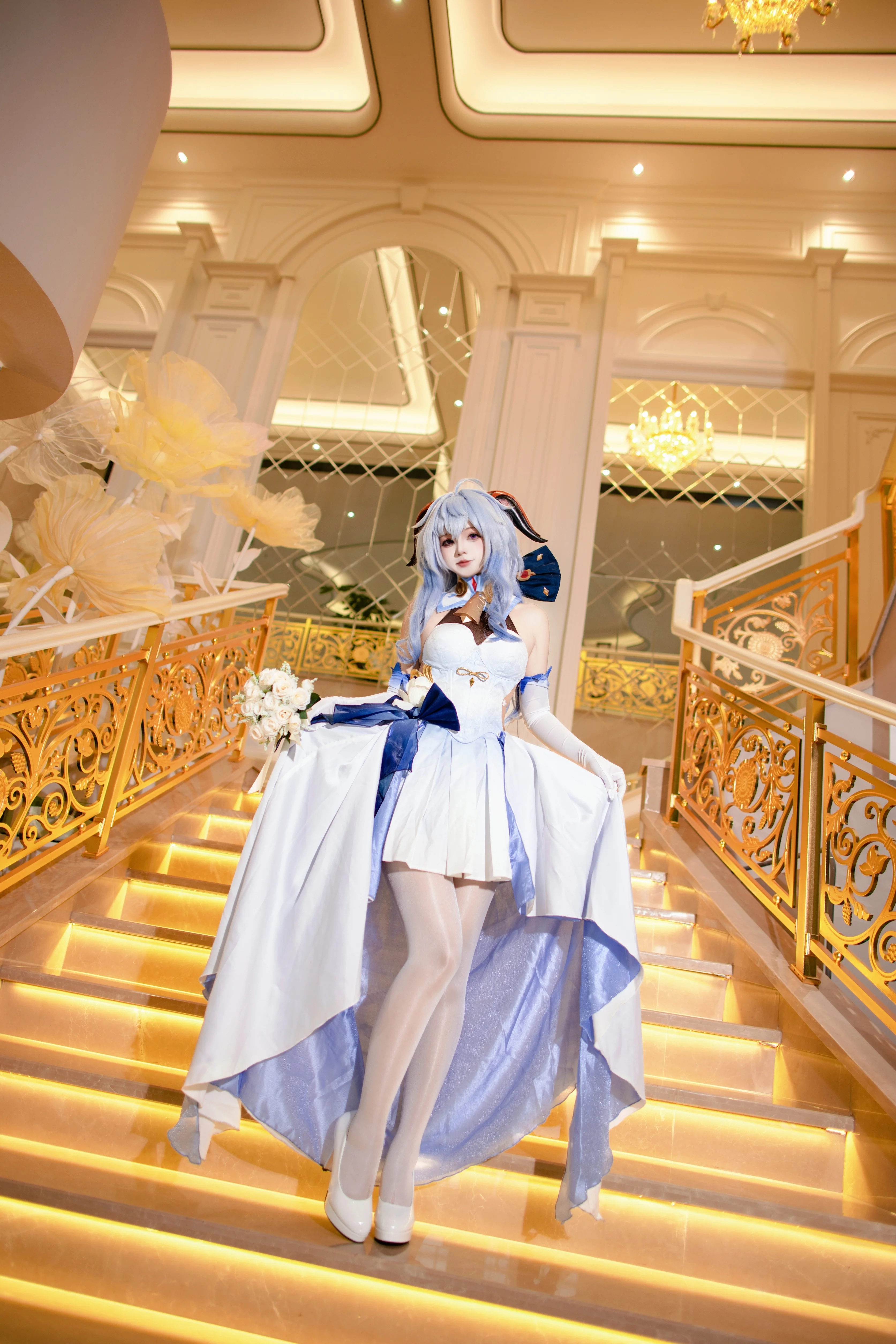 【甘雨cos】原神中的优雅晚宴，邀你共赴这场华丽派对 - 第4张