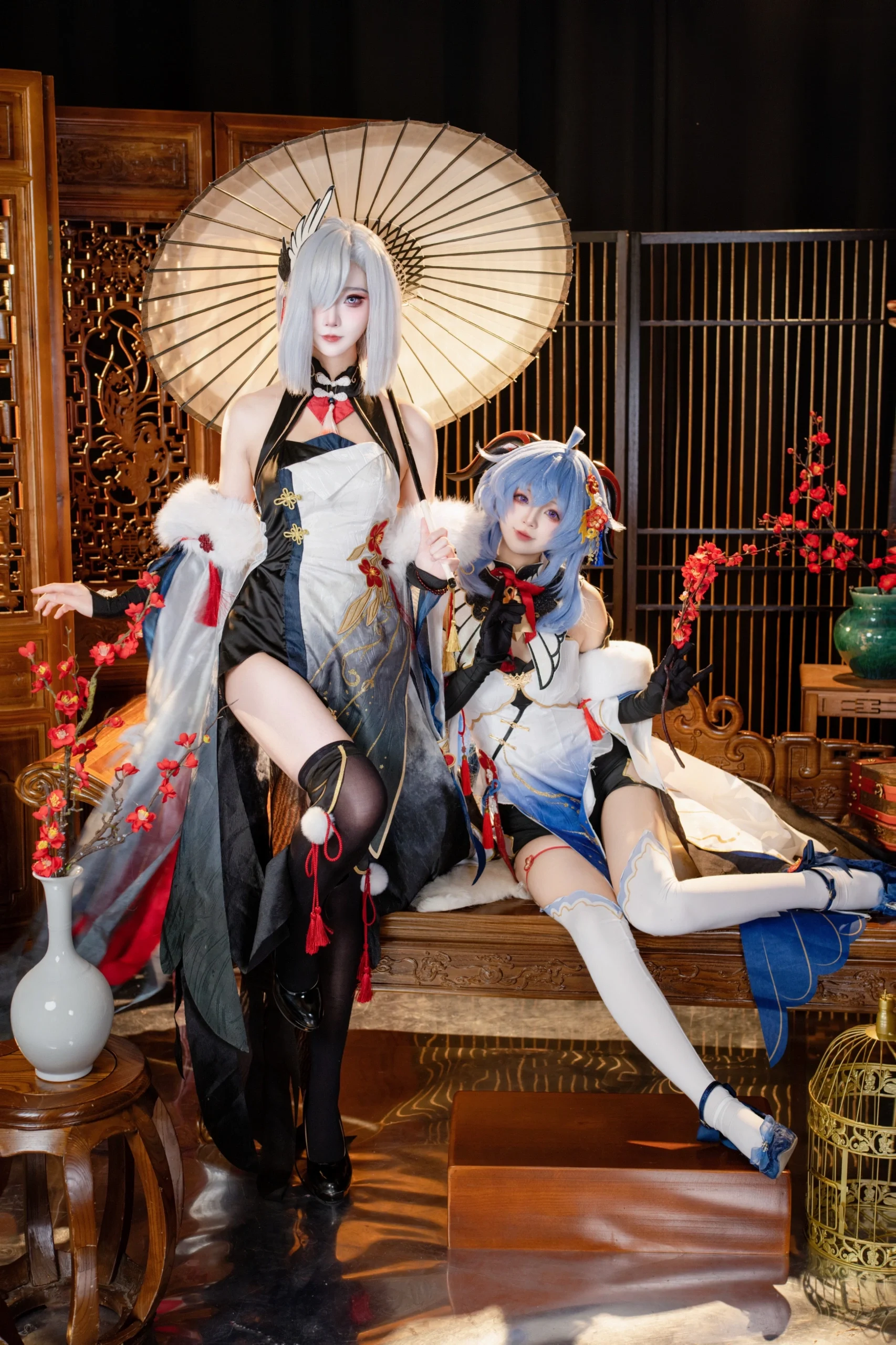 【甘雨申鹤cos】雪中红梅，璃月双仙的冬日相约