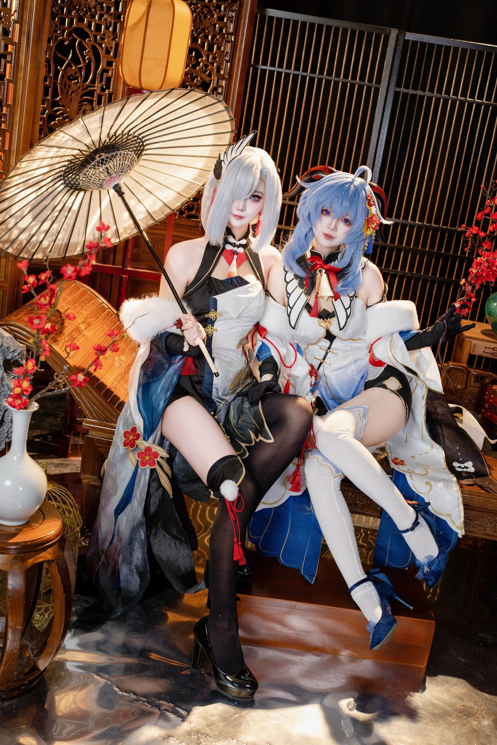【甘雨申鹤cos】雪中红梅，璃月双仙的冬日相约 - 第 2 张
