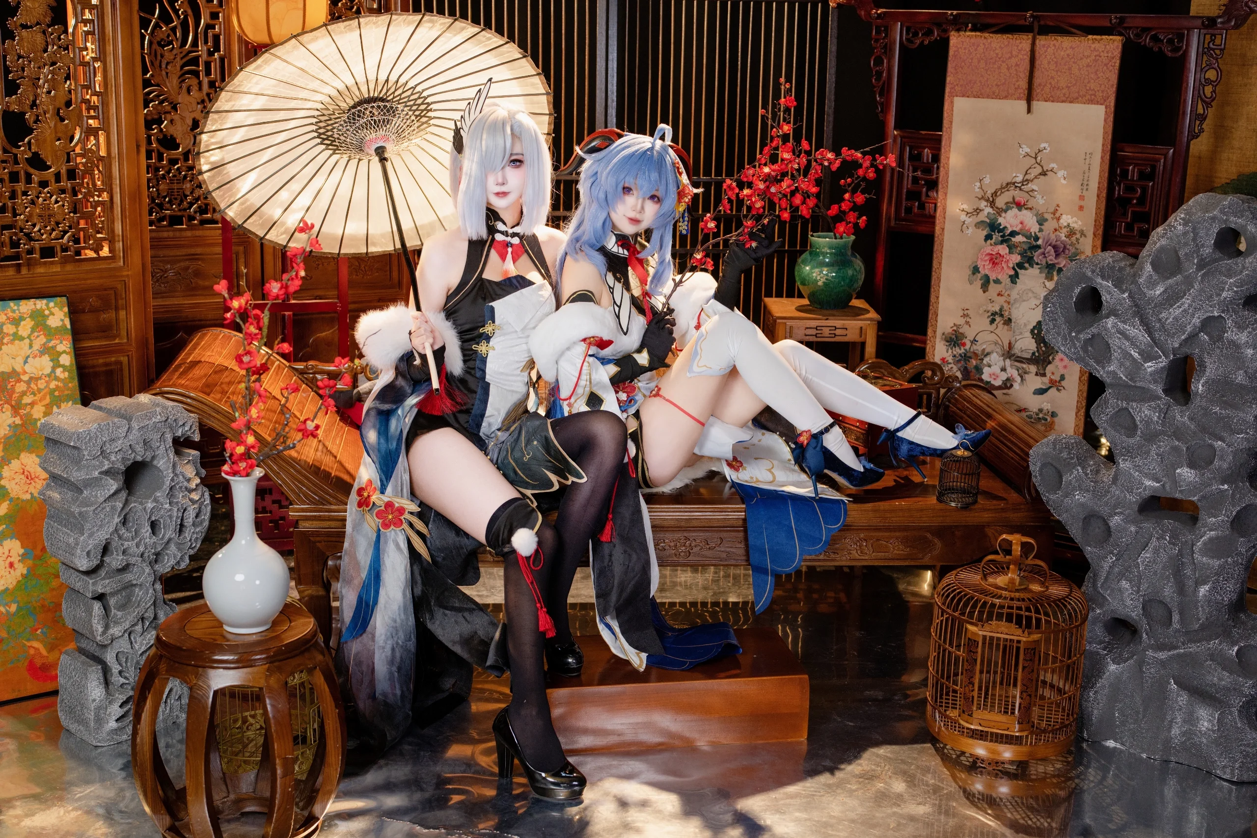 【甘雨申鹤cos】雪中红梅，璃月双仙的冬日相约 - 第 8 张