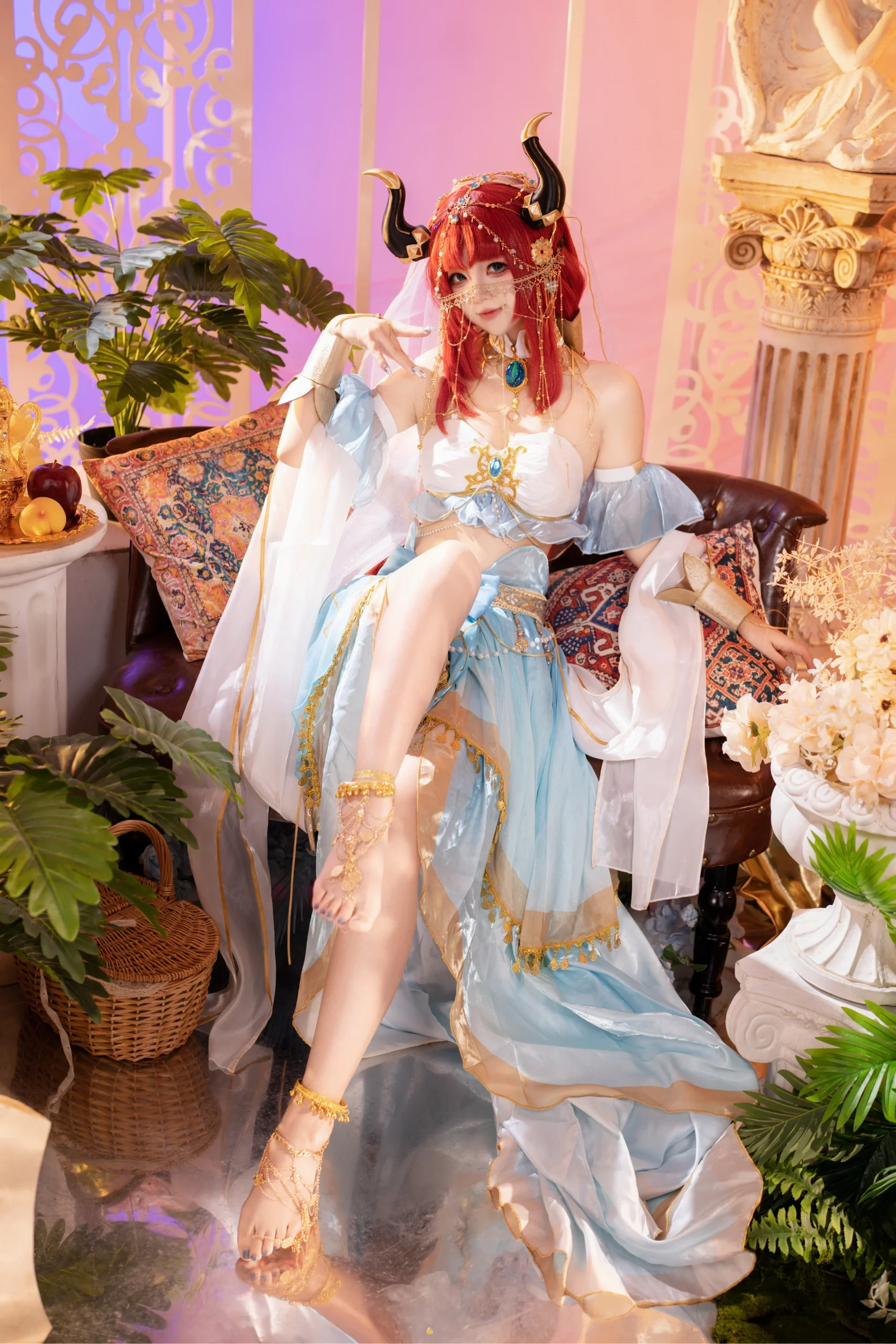 【妮露cos】原神舞娘异域装扮的轻盈与神圣感 - 第 2 张