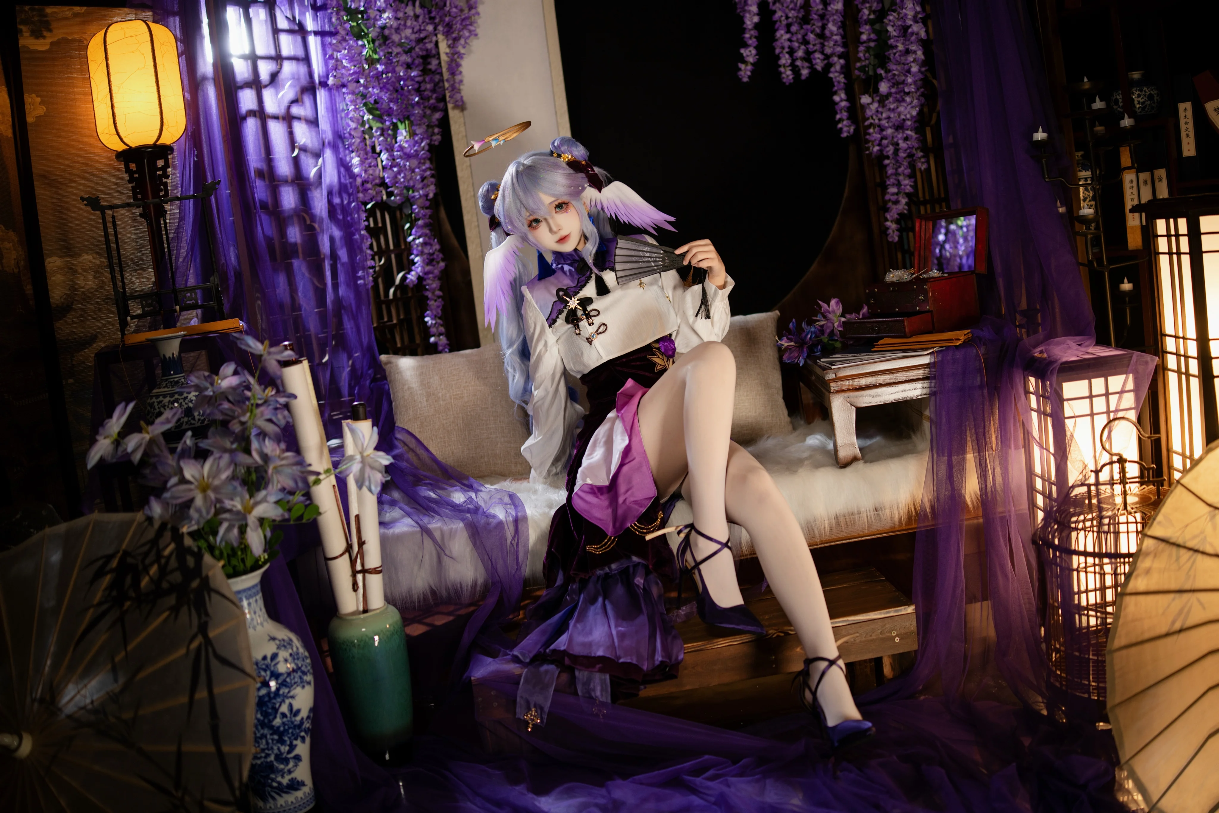 【知更鸟cos】崩坏星穹铁道中华风，紫藤花下的中式浪漫 - 第 4 张