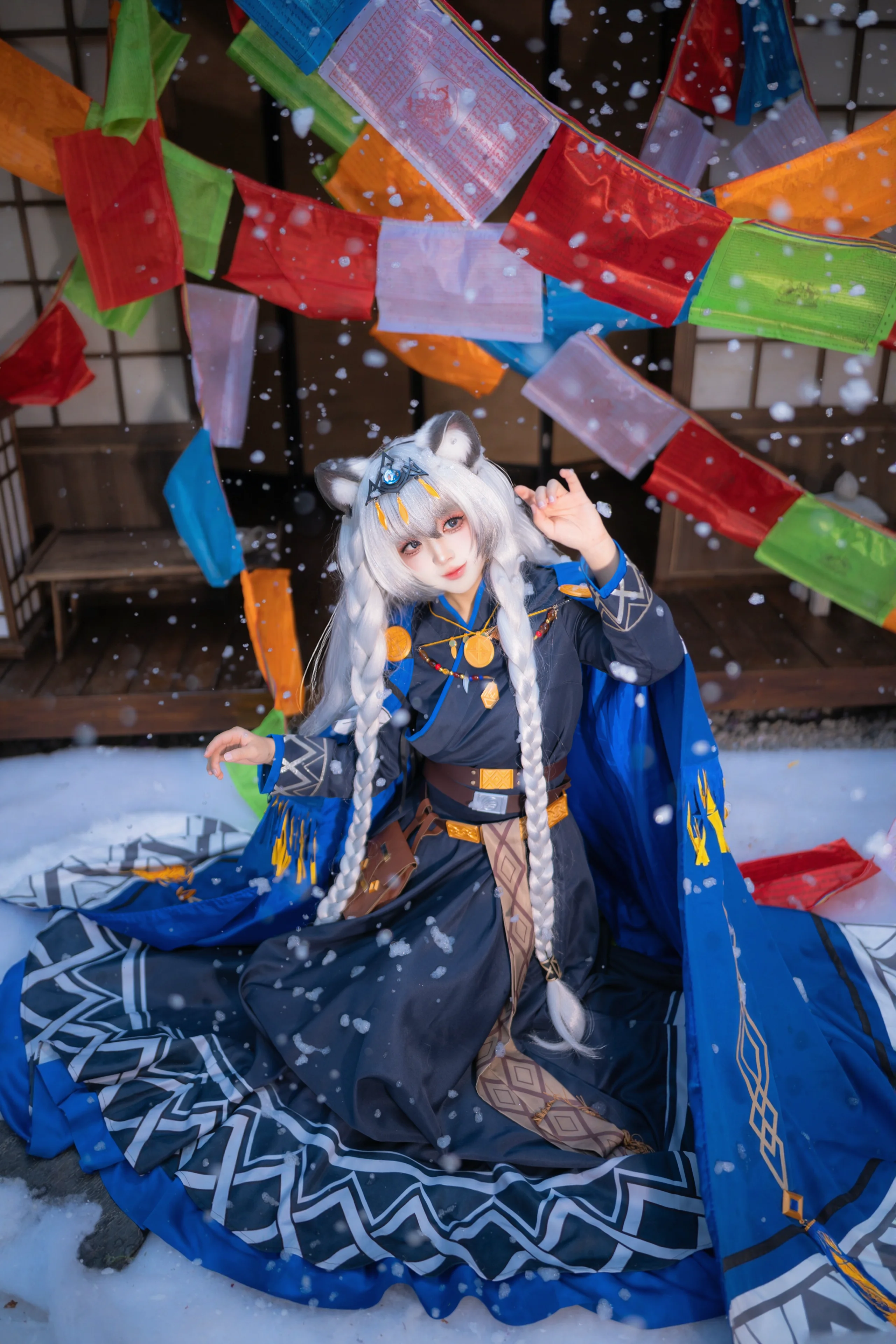 【初雪cos】在漫天风雪中，与圣聆共赴这场约会 - 第4张