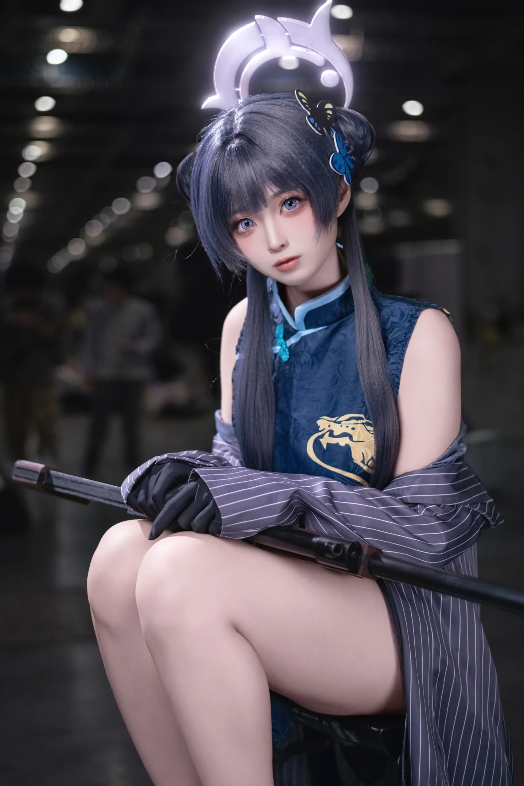 [Misaki cosplay] Blue Archive, I Am Here Quietly Awaiting Sensei's Arrival