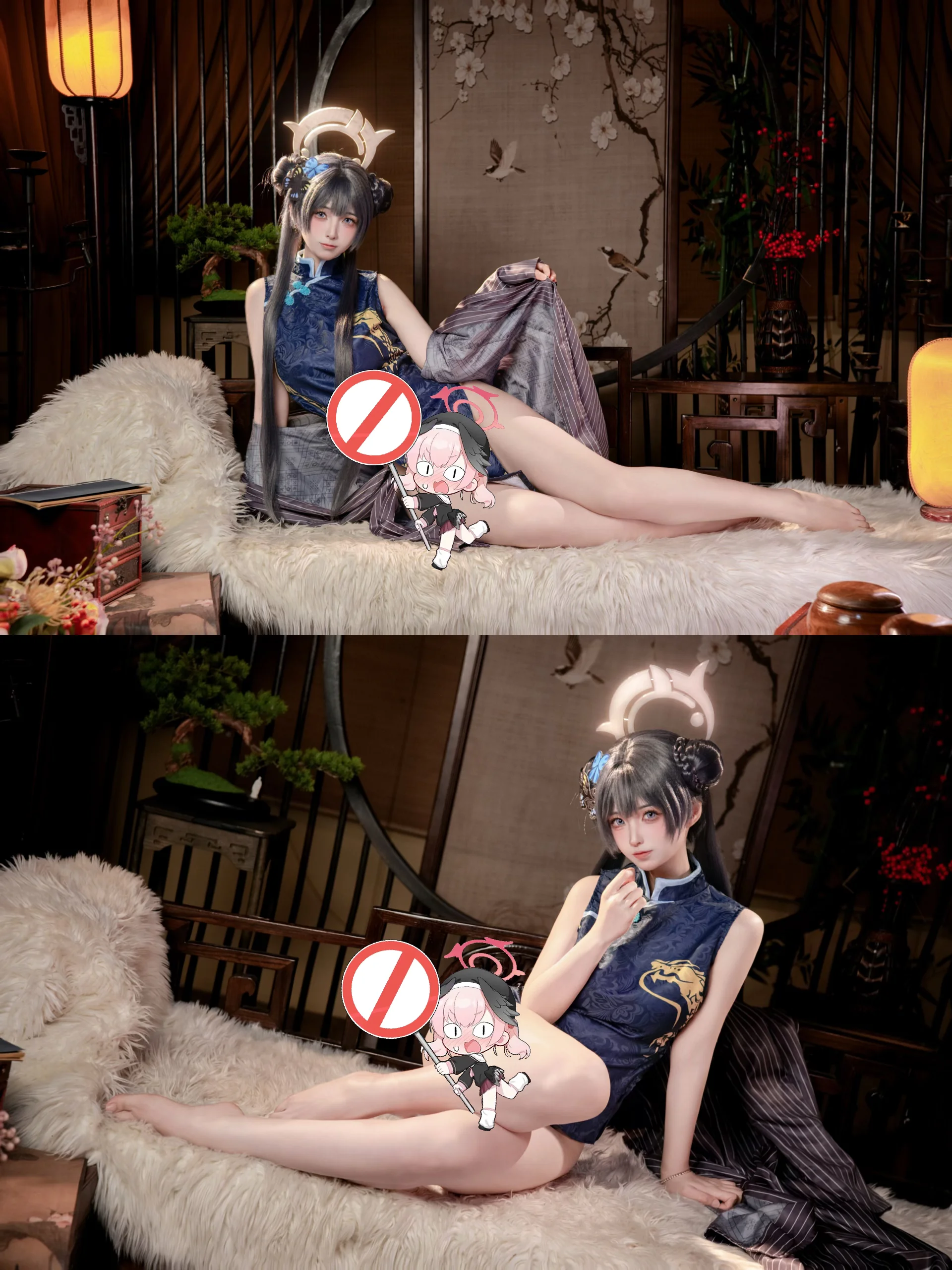 【キサキ コスプレ】ブルーアーカイブ、中華風内装の静寂の美を表現 - 2 枚目