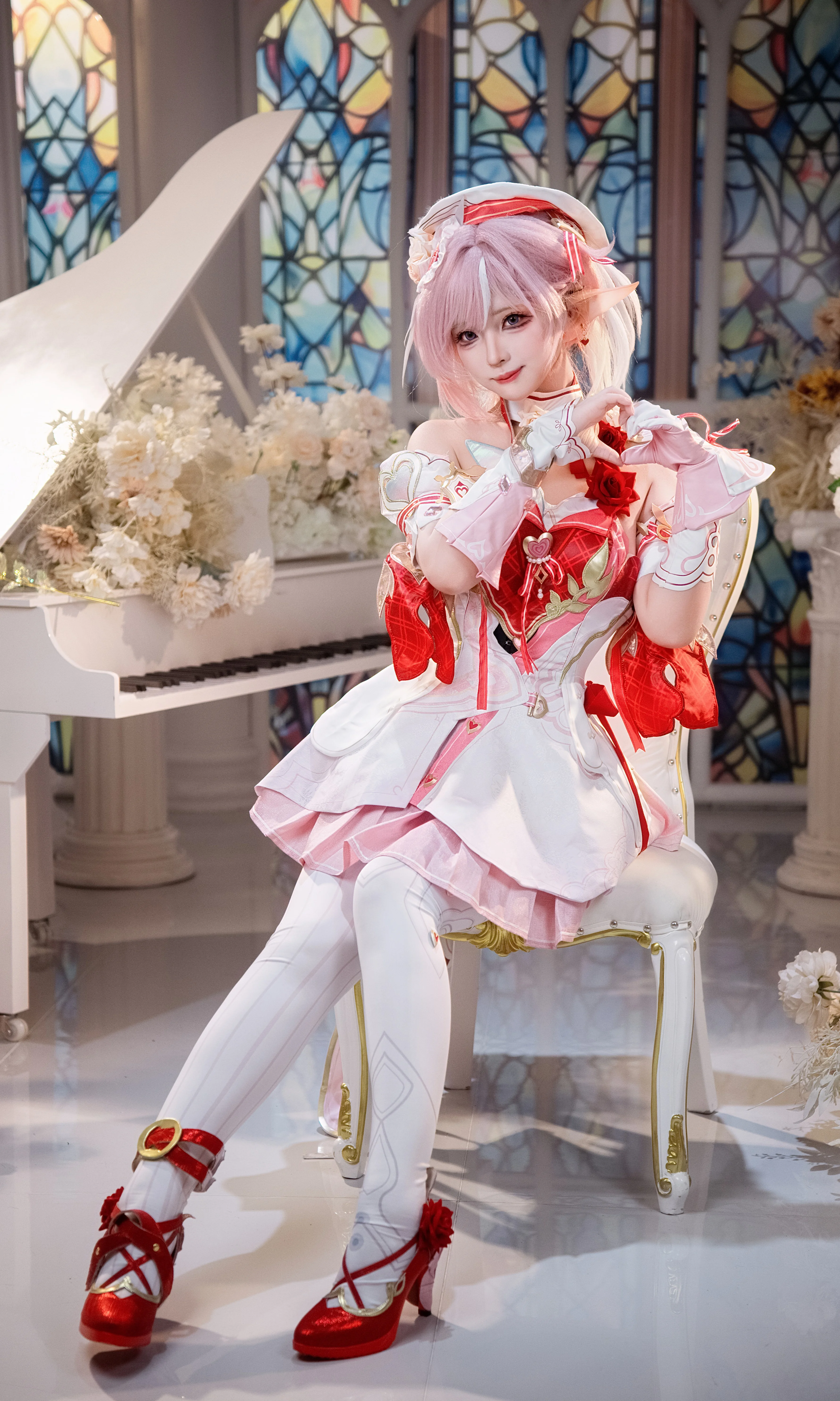 【エリシア コスプレ】崩壊 3rdの「愛願の妖精」、レンズで捉える飛花と琴の音 - 4 枚目