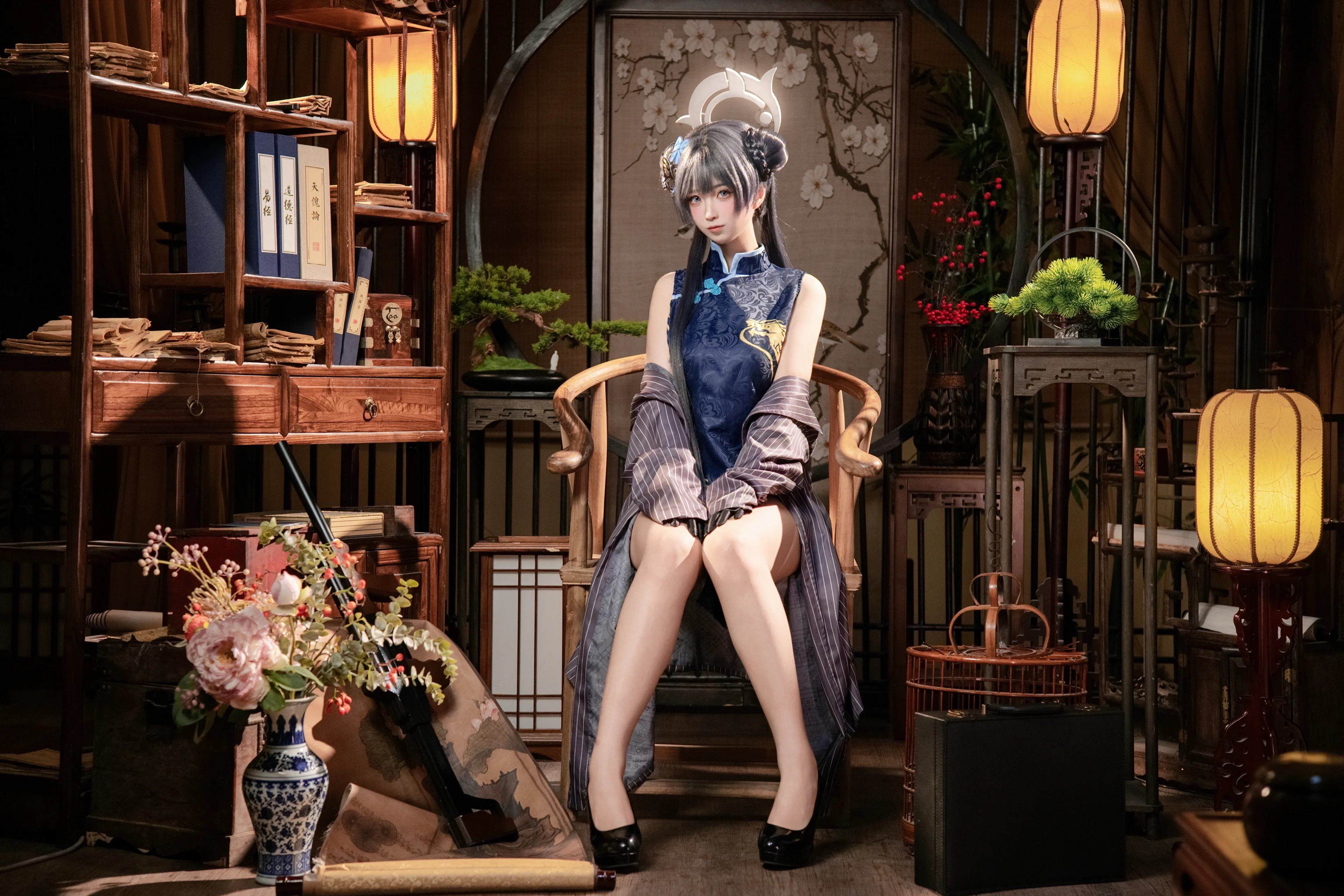 [Misaki cosplay] Blue Archive Gate Master's Short Rest in the Study - Image 1