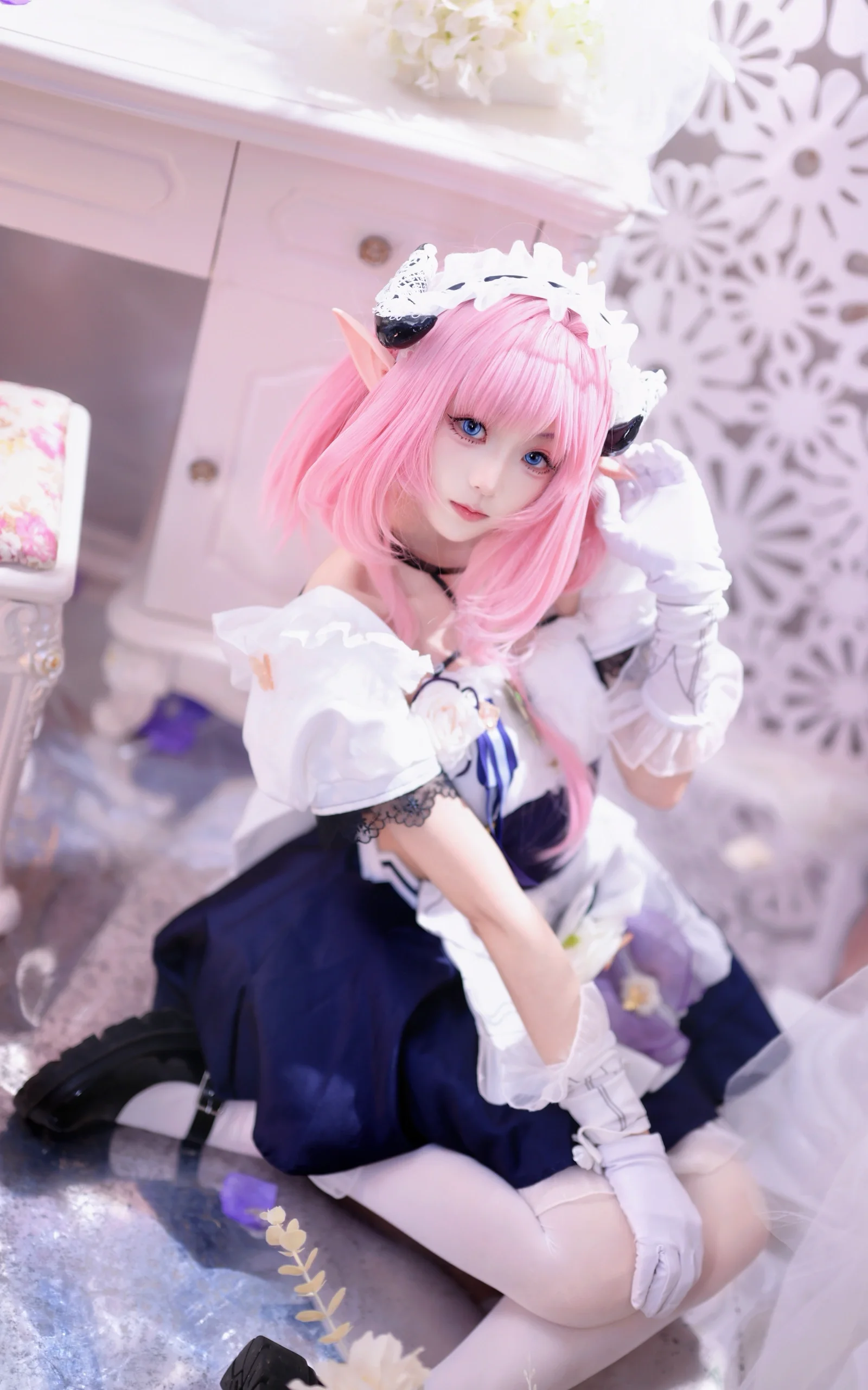 【愛莉希雅cos】粉色女僕裝下的無暇笑容，崩壞三的溫柔日常 - 第 3 張