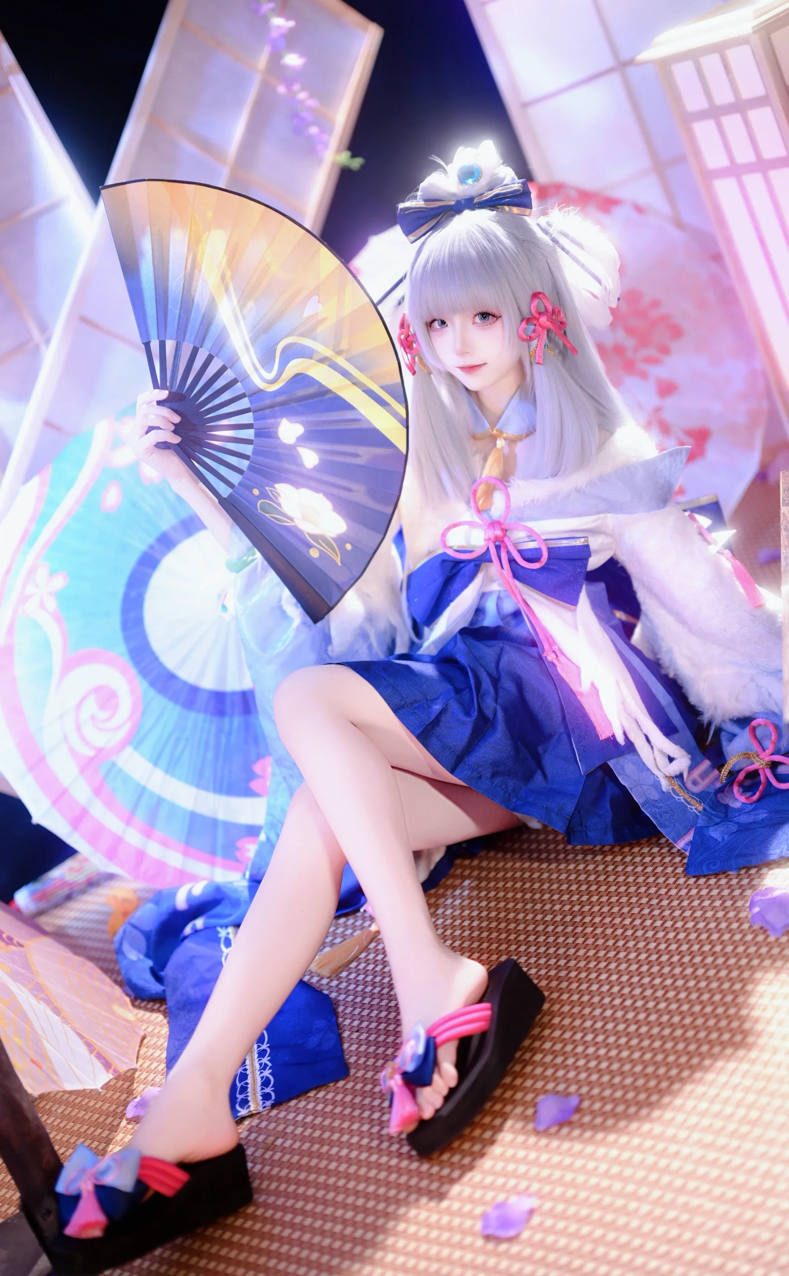【神里綾華 コスプレ】白鷺の姫君、桜の木の下での誘い - 3 枚目