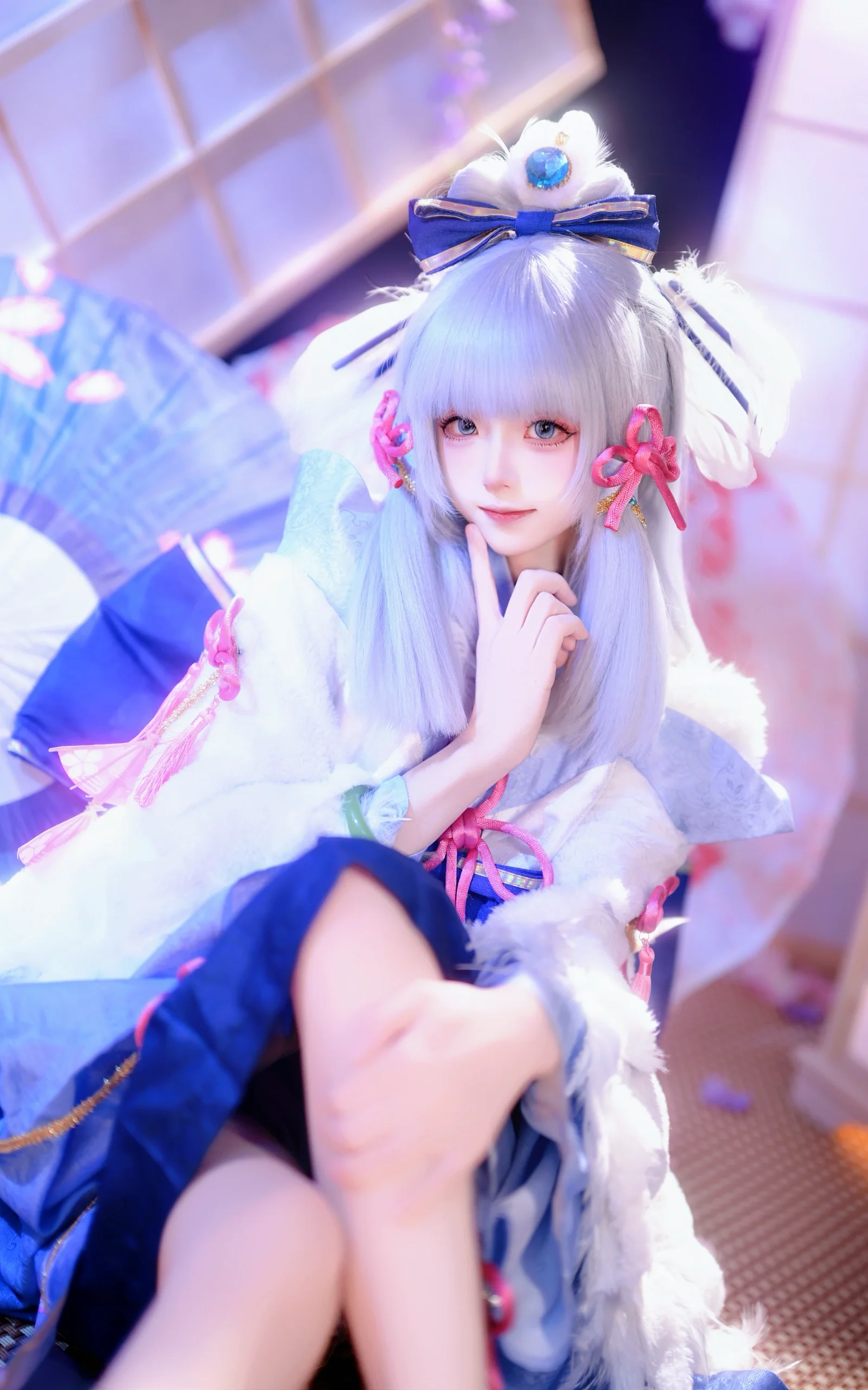 【神里綾華 コスプレ】白鷺の姫君、桜の木の下での誘い - 4 枚目