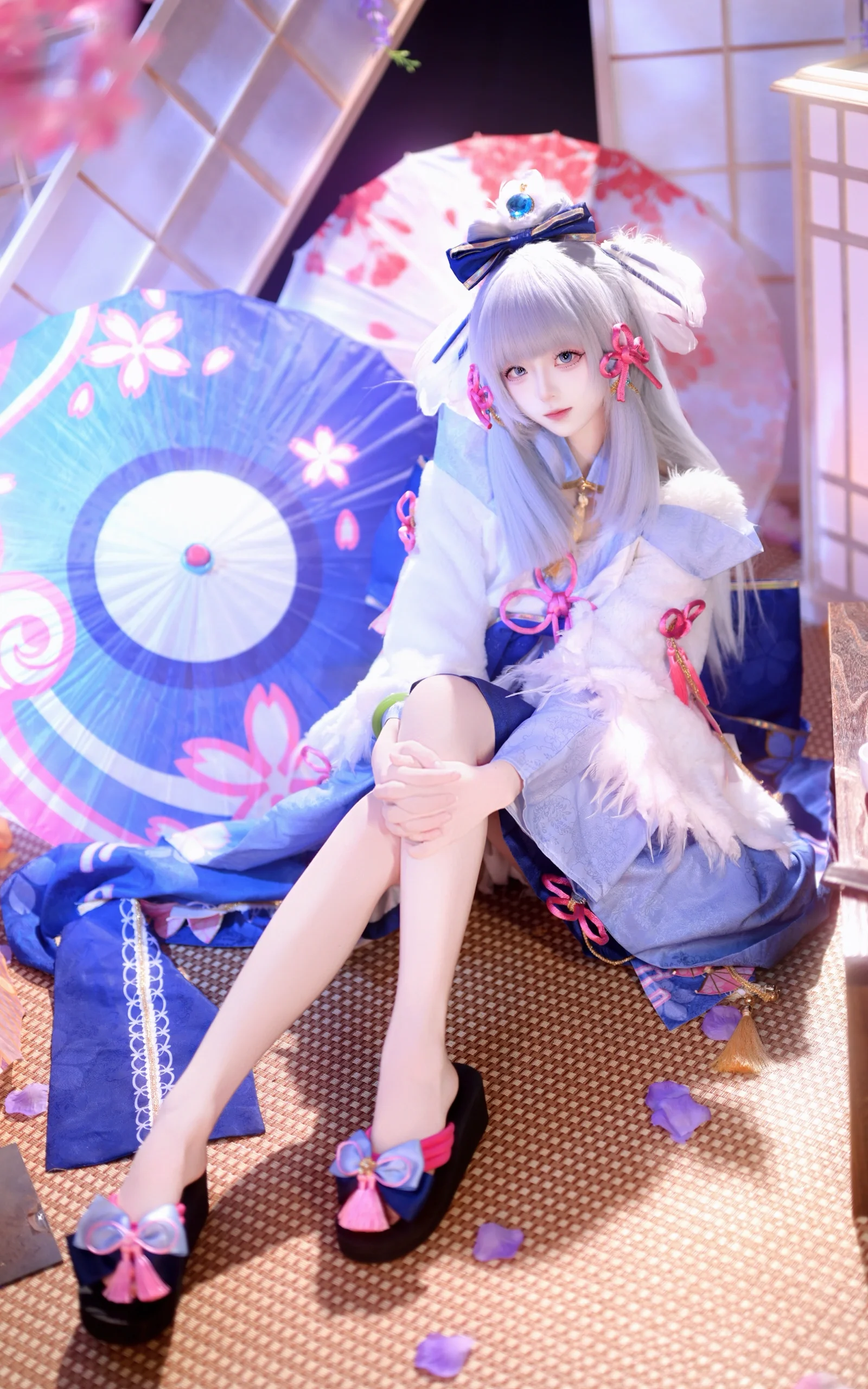 【神里綾華 コスプレ】白鷺の姫君、桜の木の下での誘い - 5 枚目