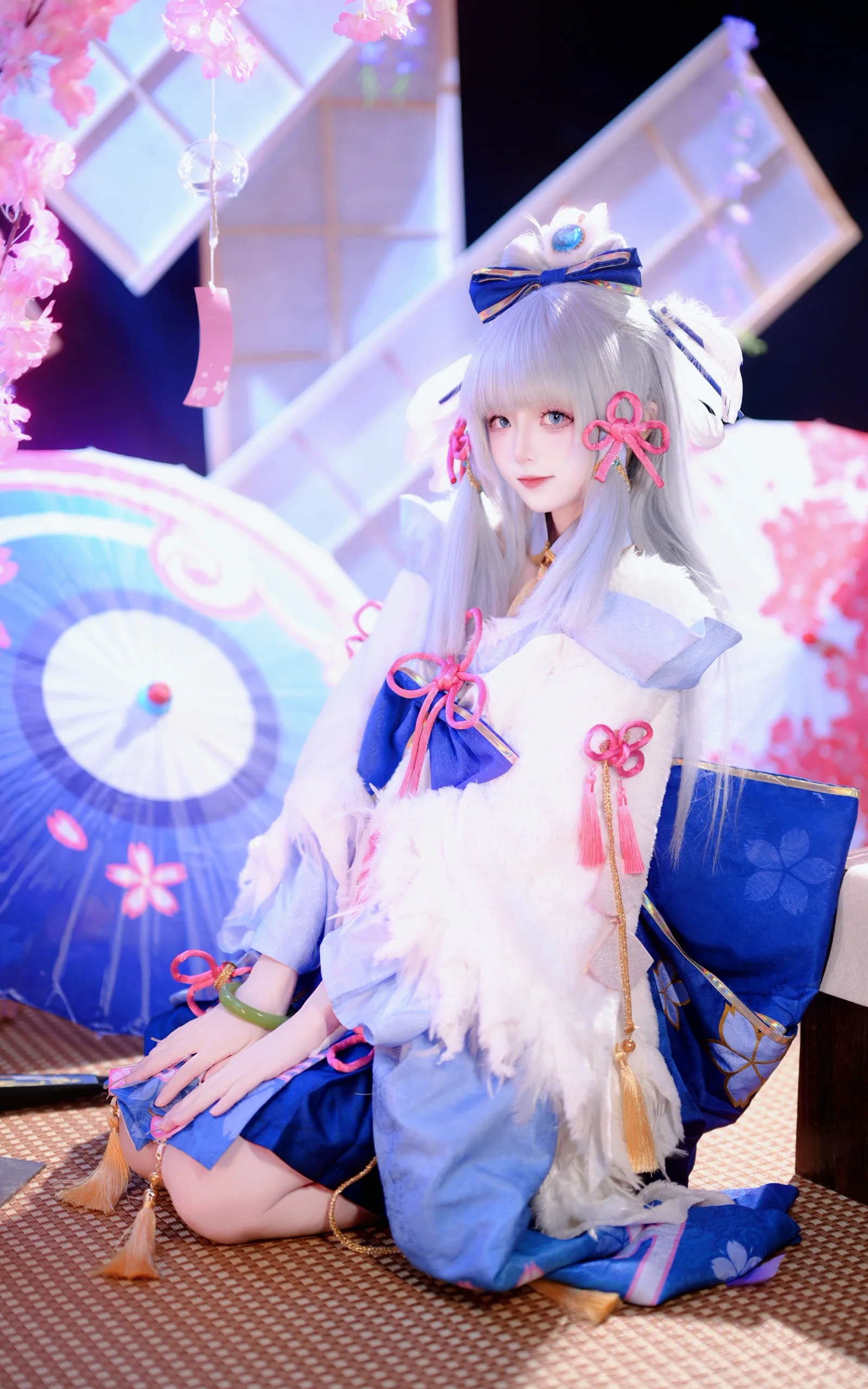 【神里綾華 コスプレ】白鷺の姫君、桜の木の下での誘い - 6 枚目