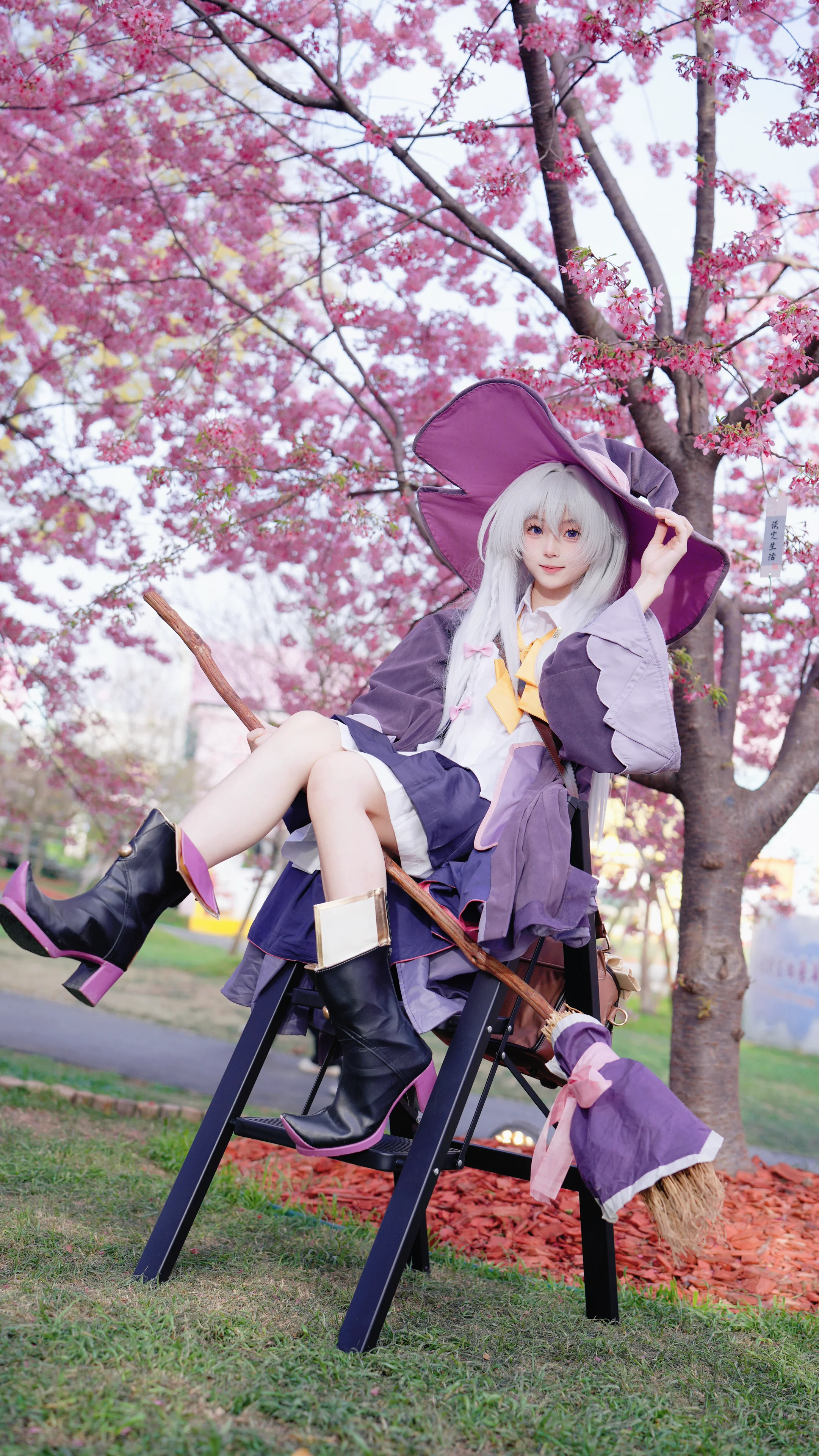 【伊蕾娜cos】魔女之旅，樱花树下的灰之魔女 - 第 3 张