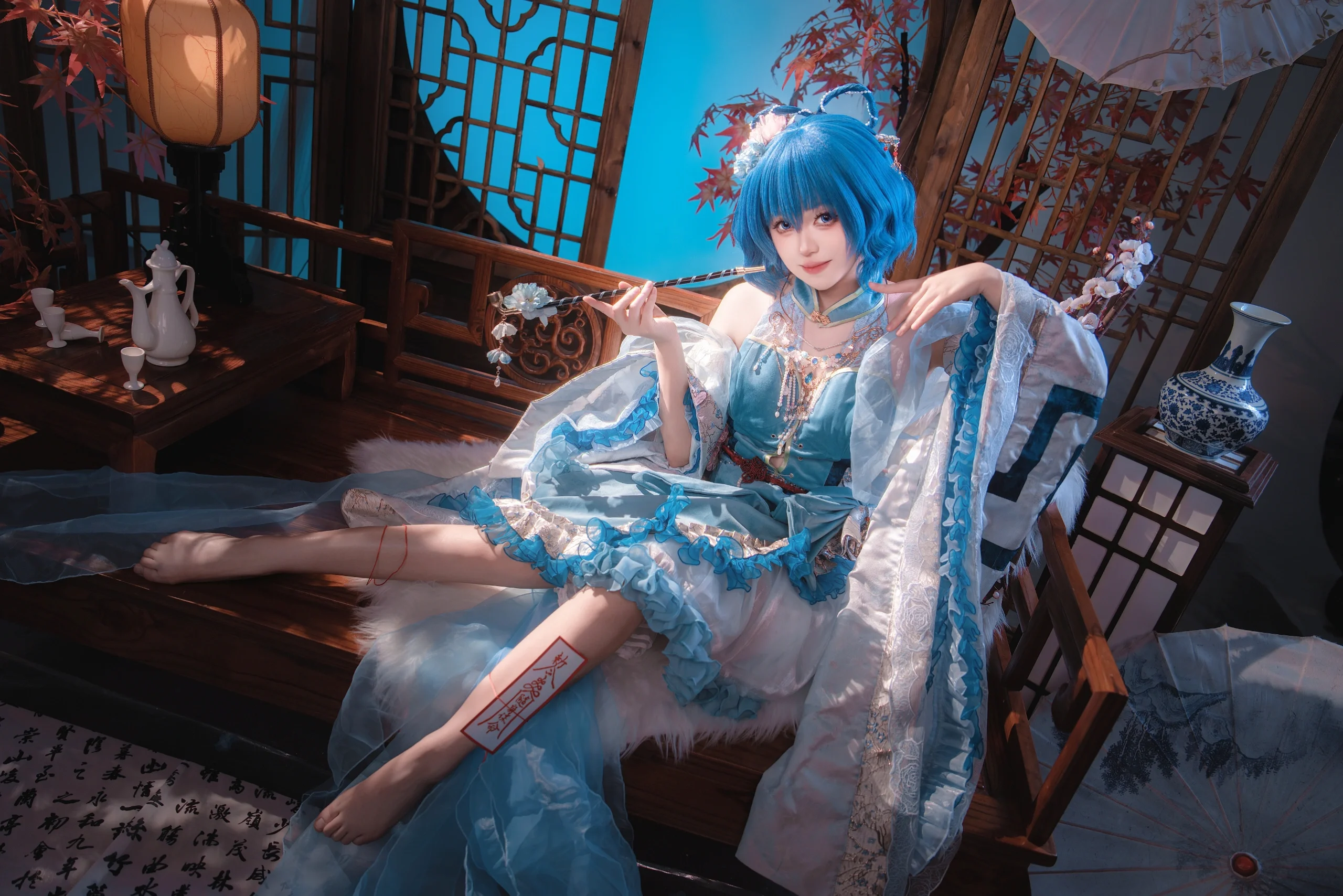 【霍青娥cos】一袭青衫，半分邪仙 - 第 2 张