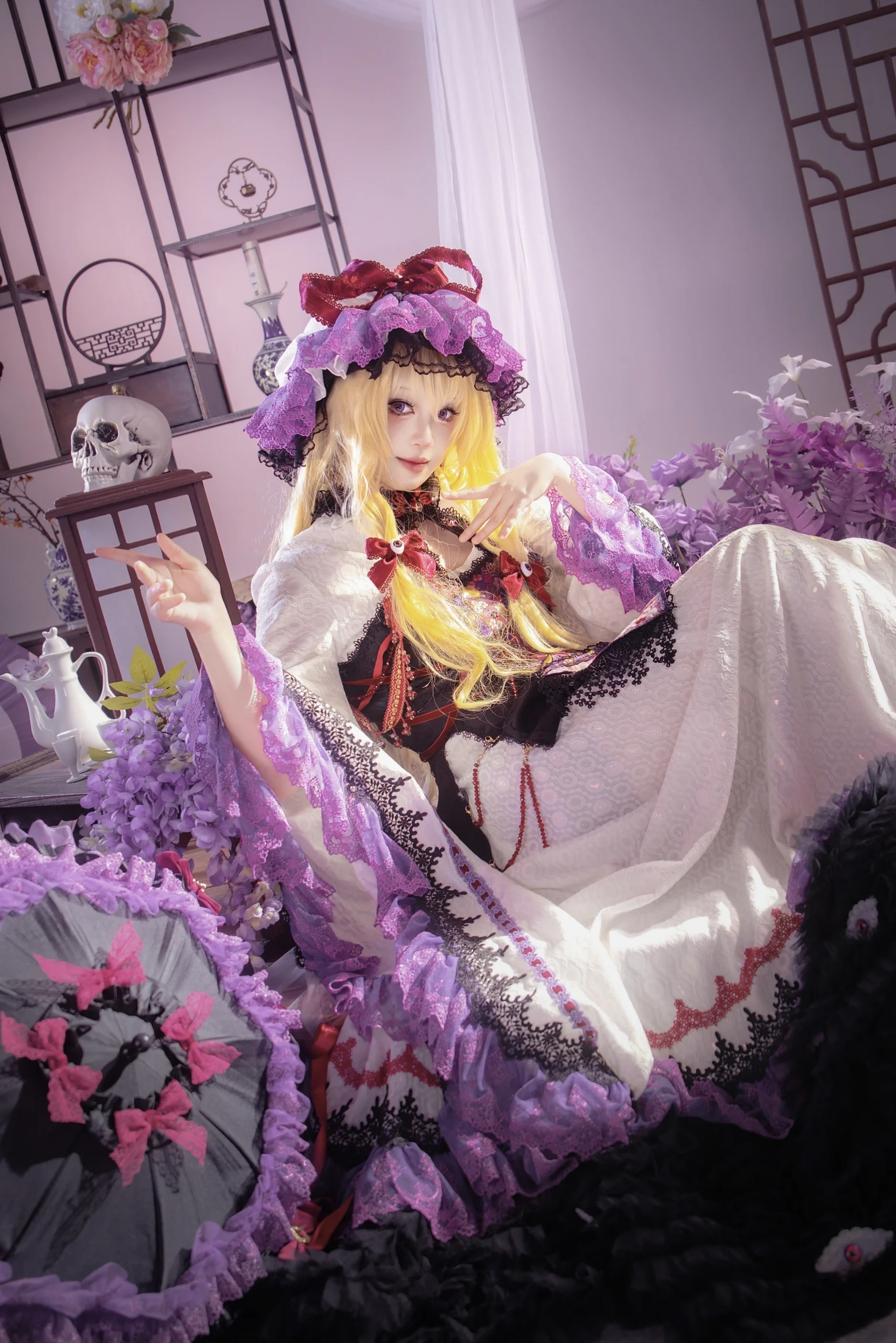【八雲紫cos】東方Project，隙間中的紫華與神秘意境 - 第 1 張