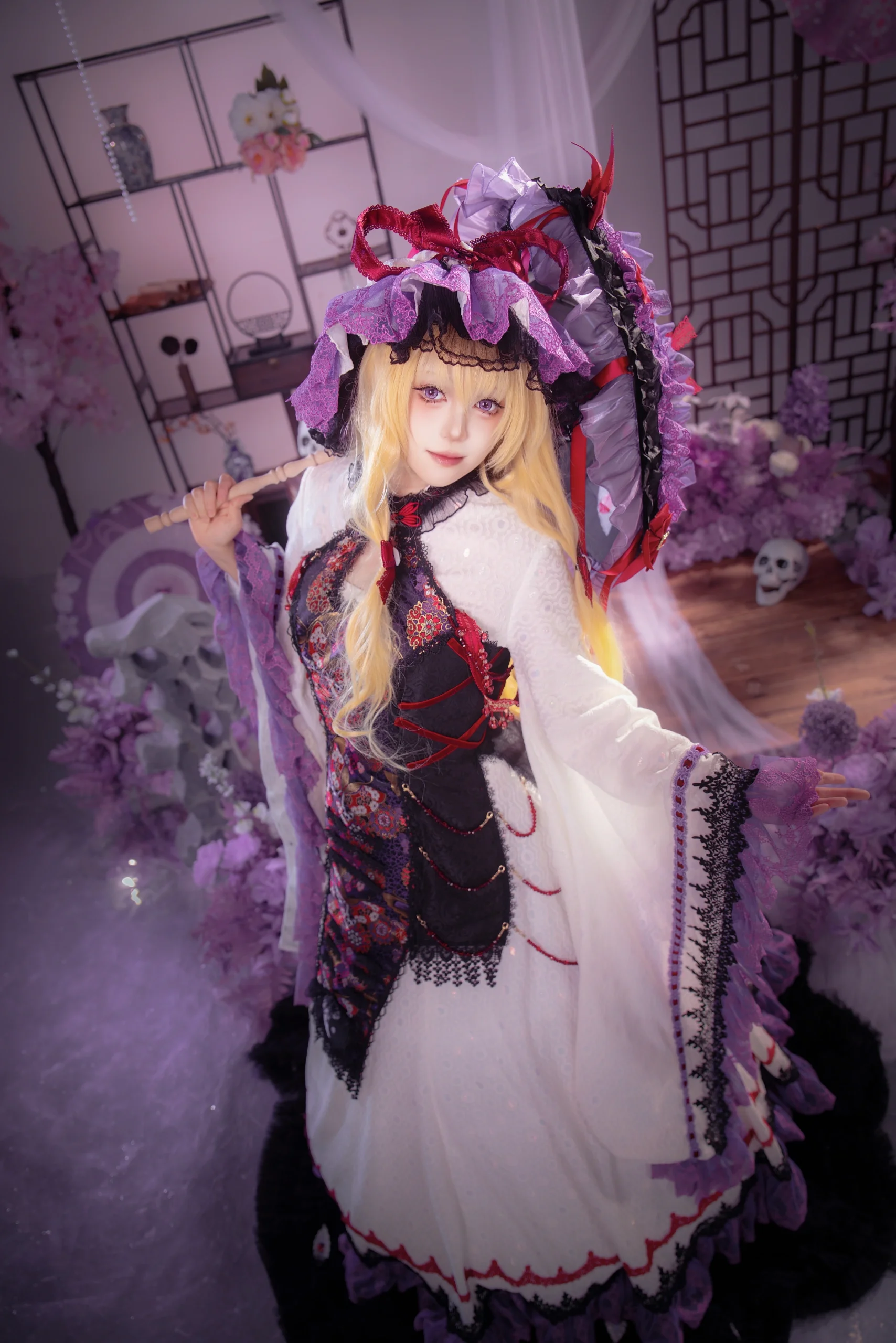 【八雲紫cos】東方Project，隙間中的紫華與神秘意境 - 第 5 張