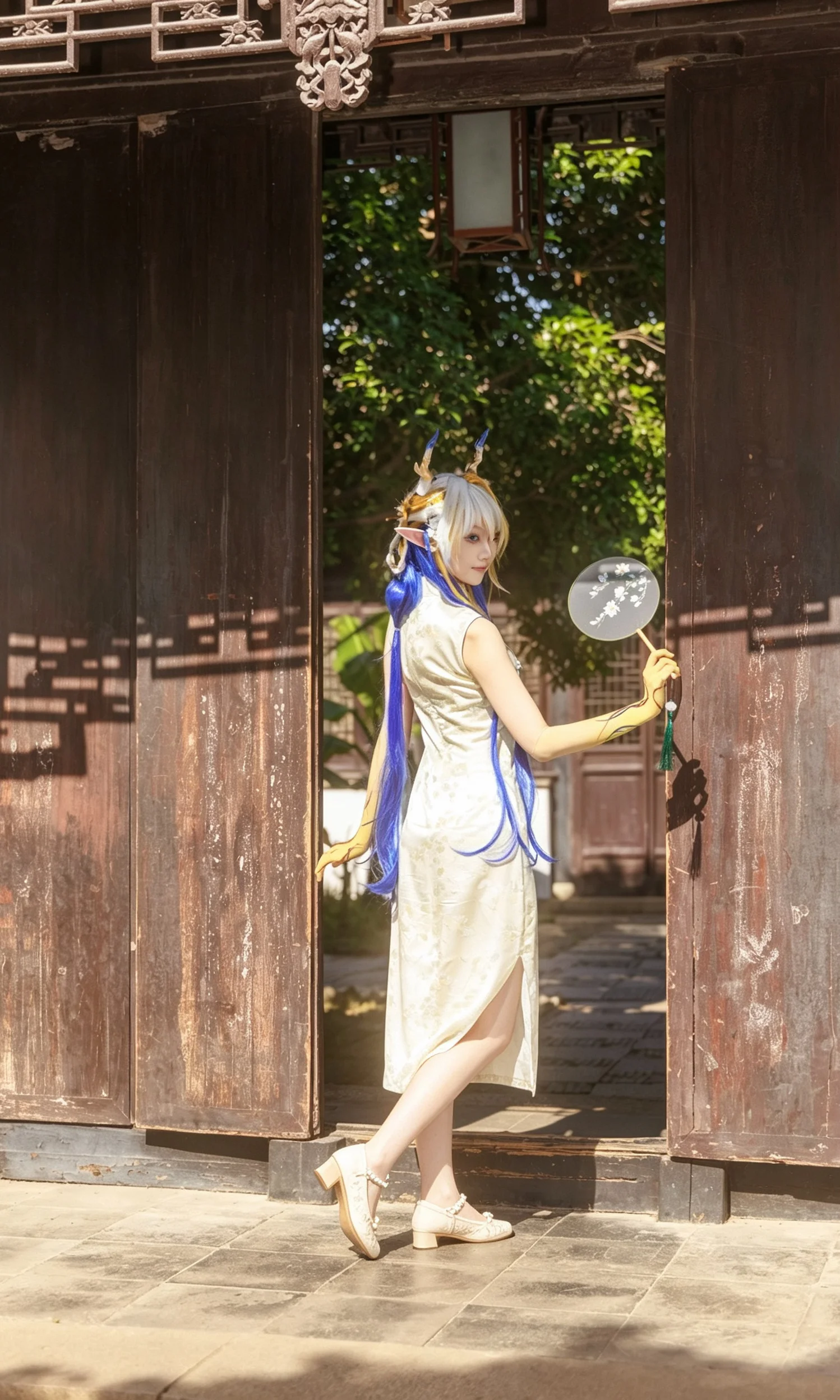 【シュ コスプレ】アークナイツ「穂光霽影」、庭園での午後のひととき - 3 枚目