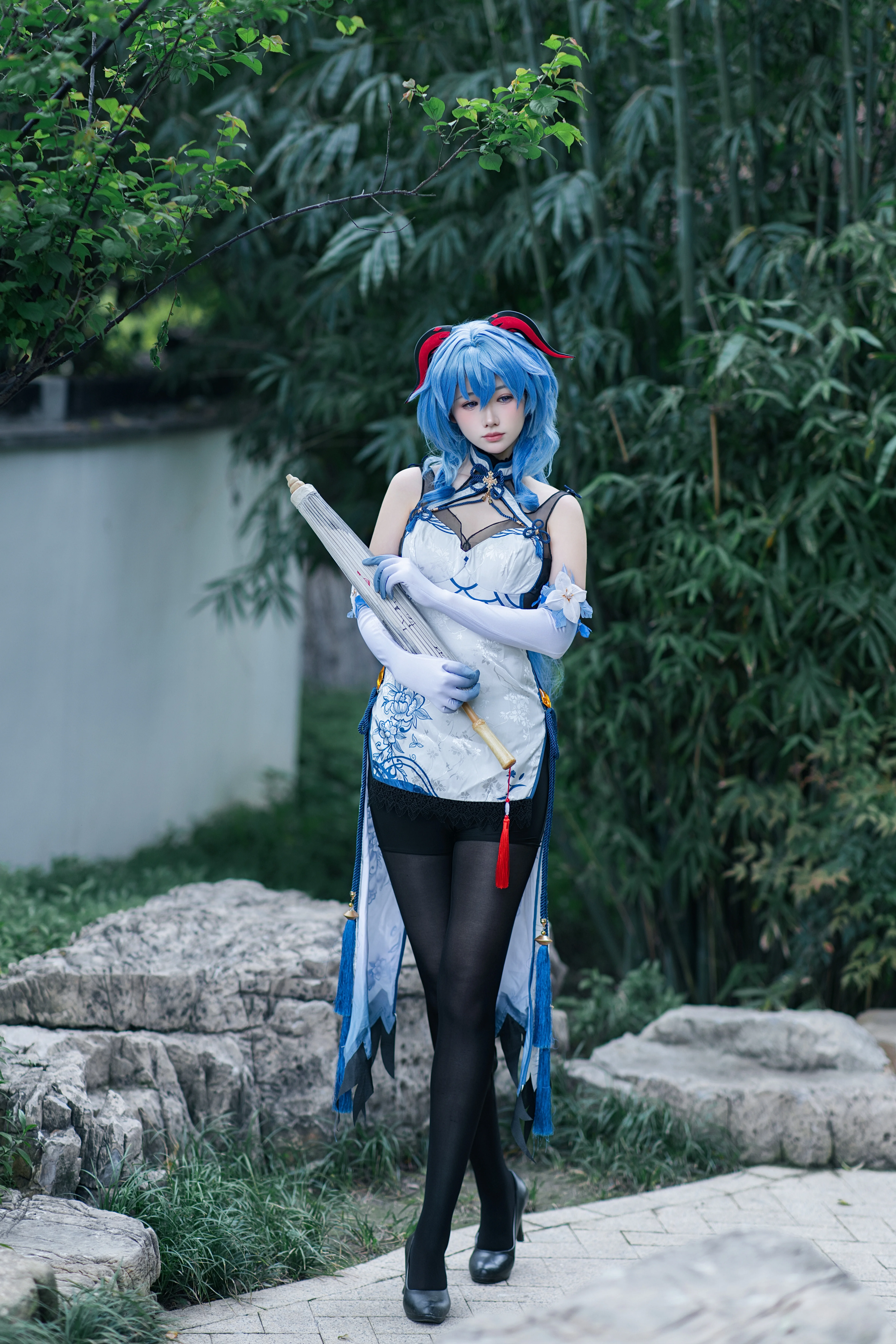 【甘雨cos】璃月的清冷温柔，于竹林间流转 - 第4张