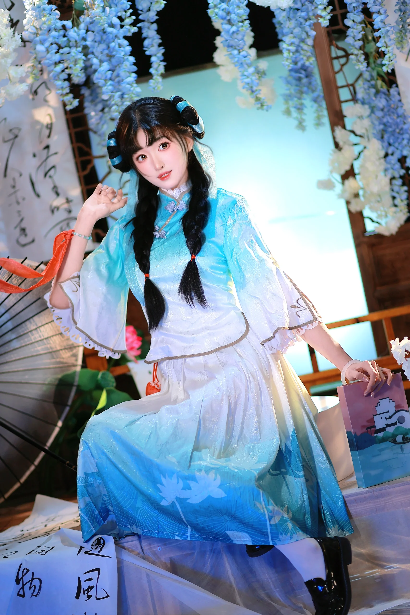 【西施cos】诗语江南，水墨画卷里的少女 - 第 1 张