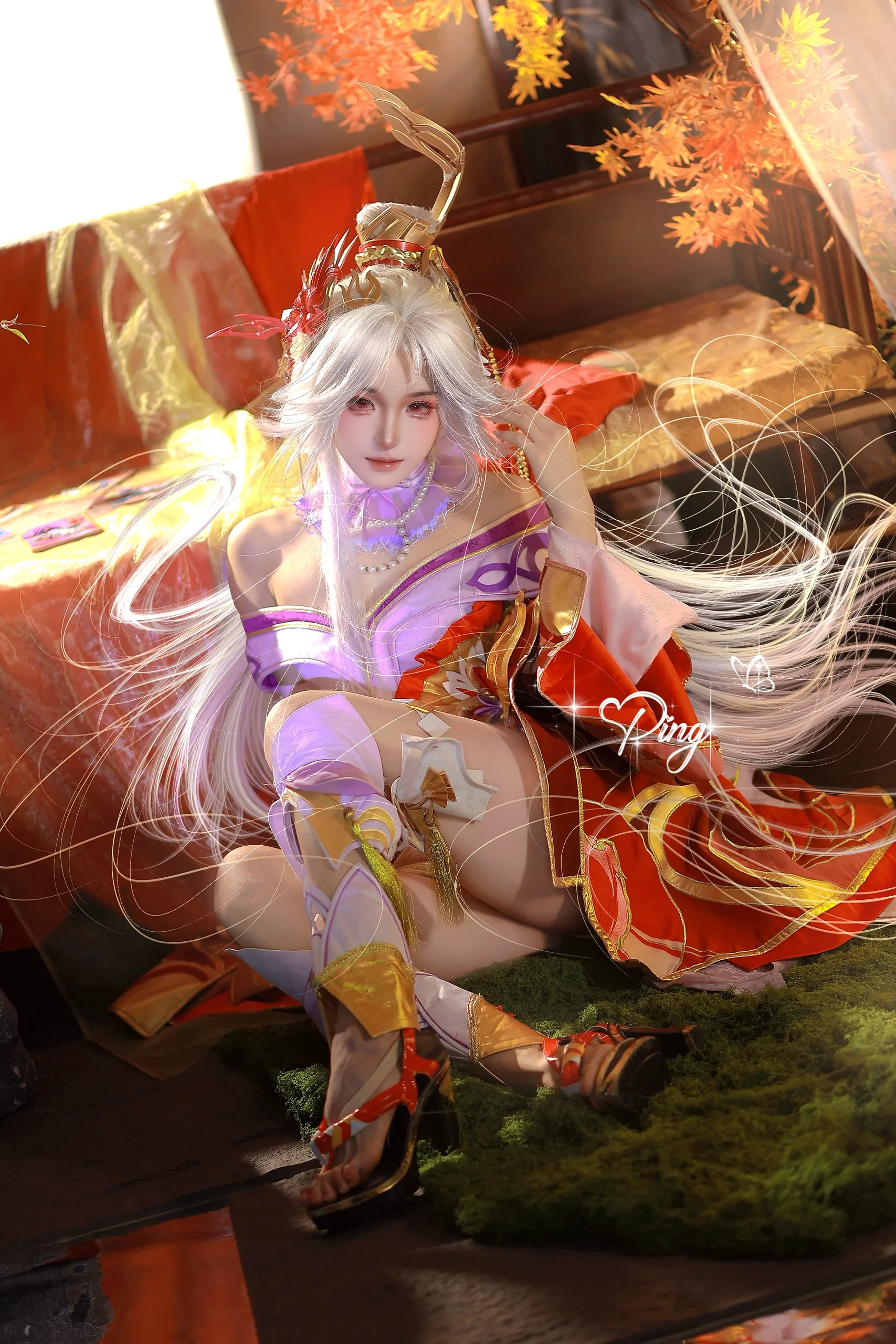 【不知火舞cos】花合鬥皮膚的無雙姿態，紅葉下的魅影 - 第 4 張