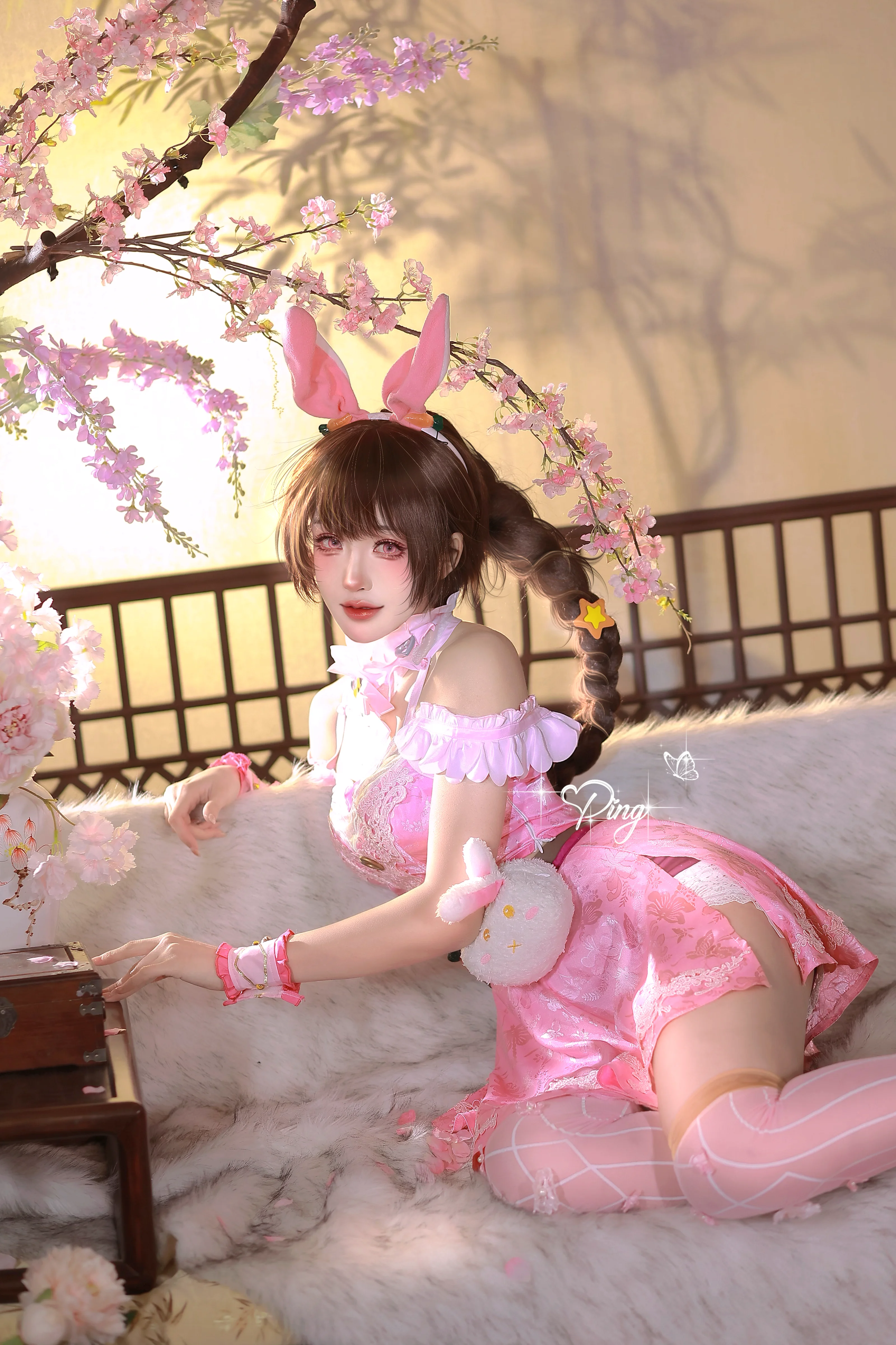 【小舞cos】斗羅大陸的柔骨兔，這次是粉色少女心 - 第 2 張