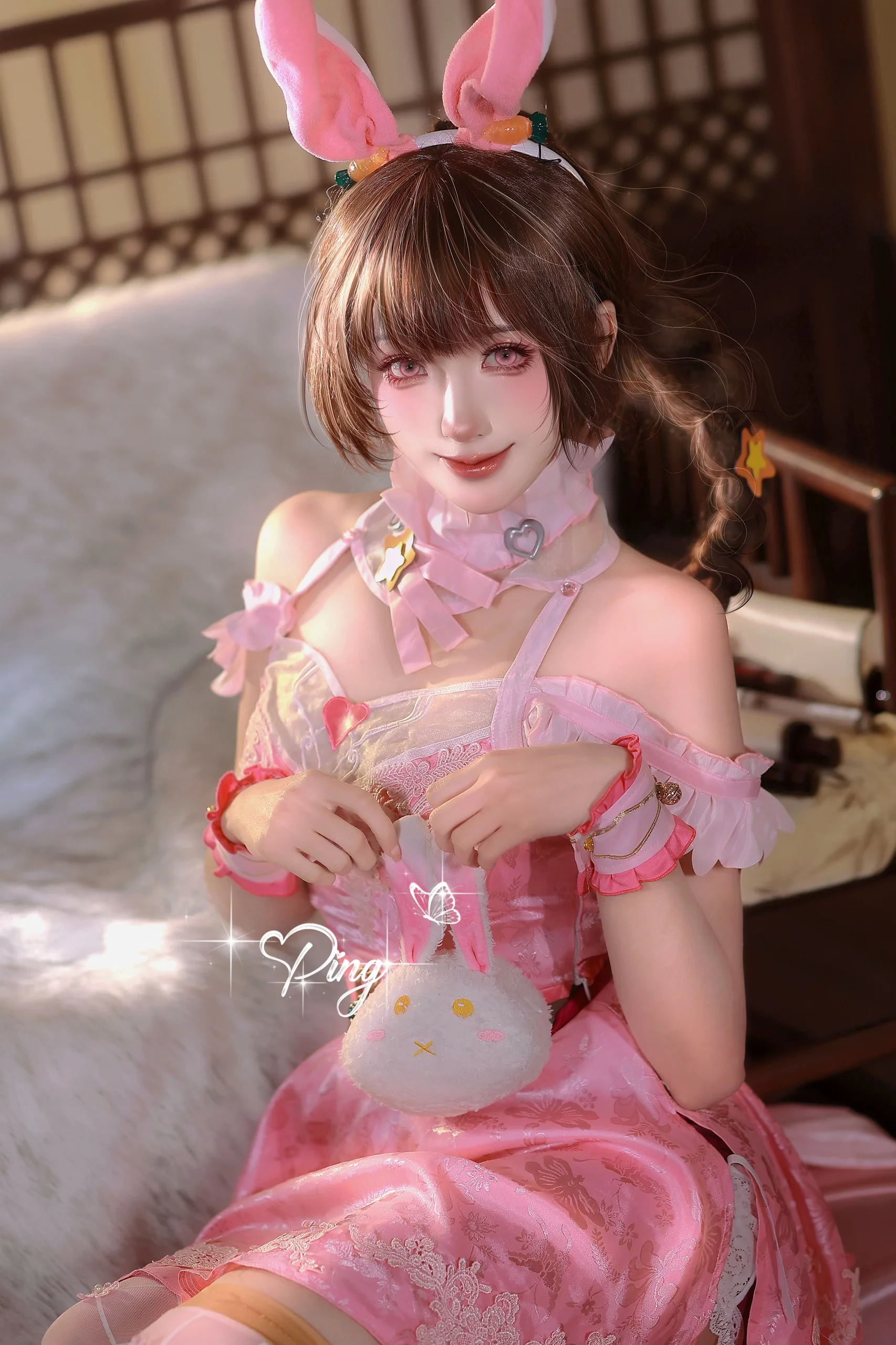 【小舞cos】斗羅大陸的柔骨兔，這次是粉色少女心 - 第 3 張