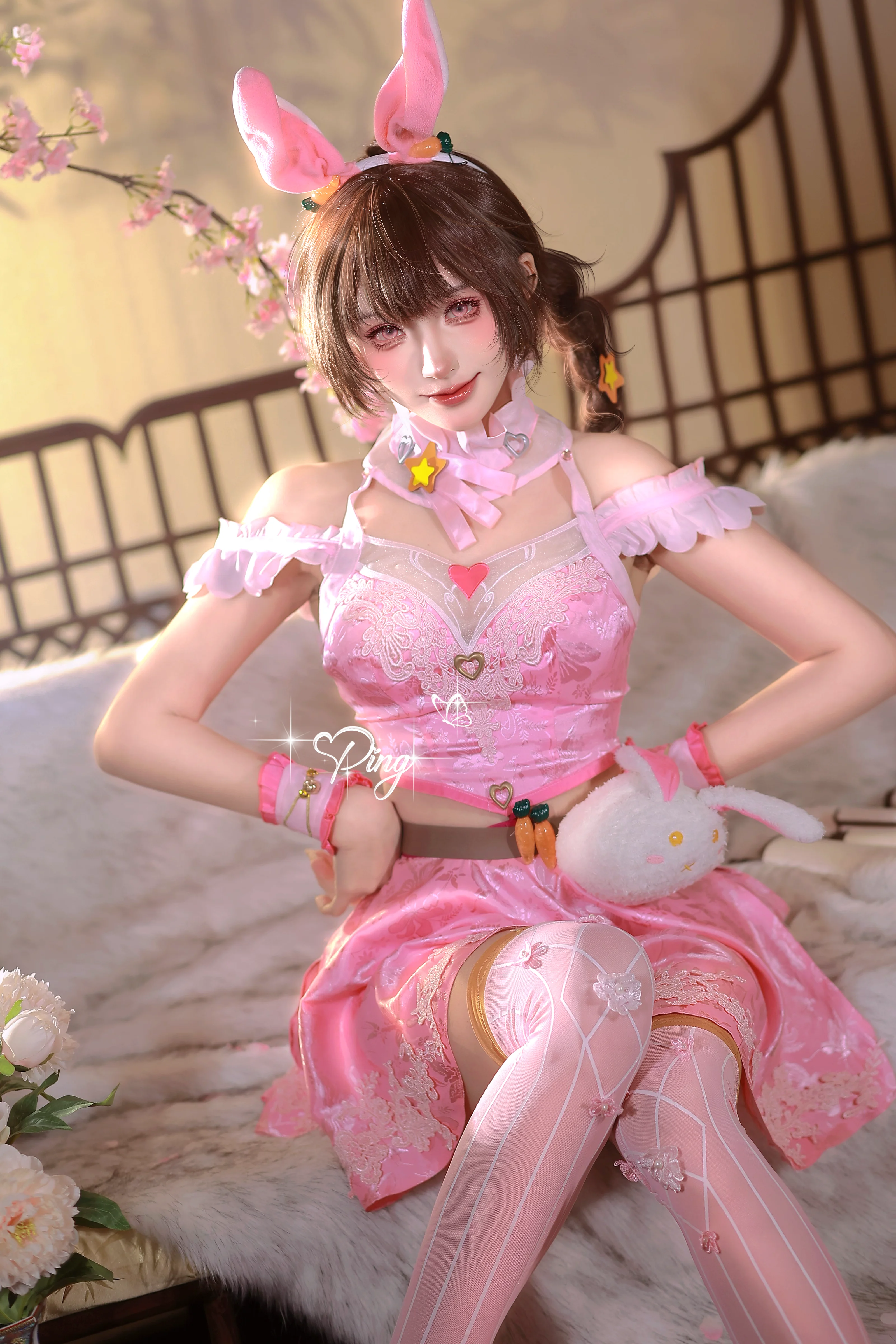 【小舞cos】斗羅大陸的柔骨兔，這次是粉色少女心