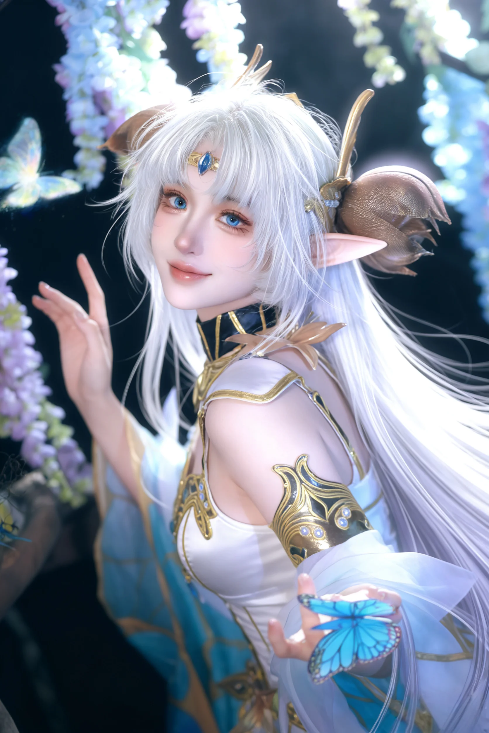 王者荣耀貂蝉cos，梦幻仲夏之夜的定格