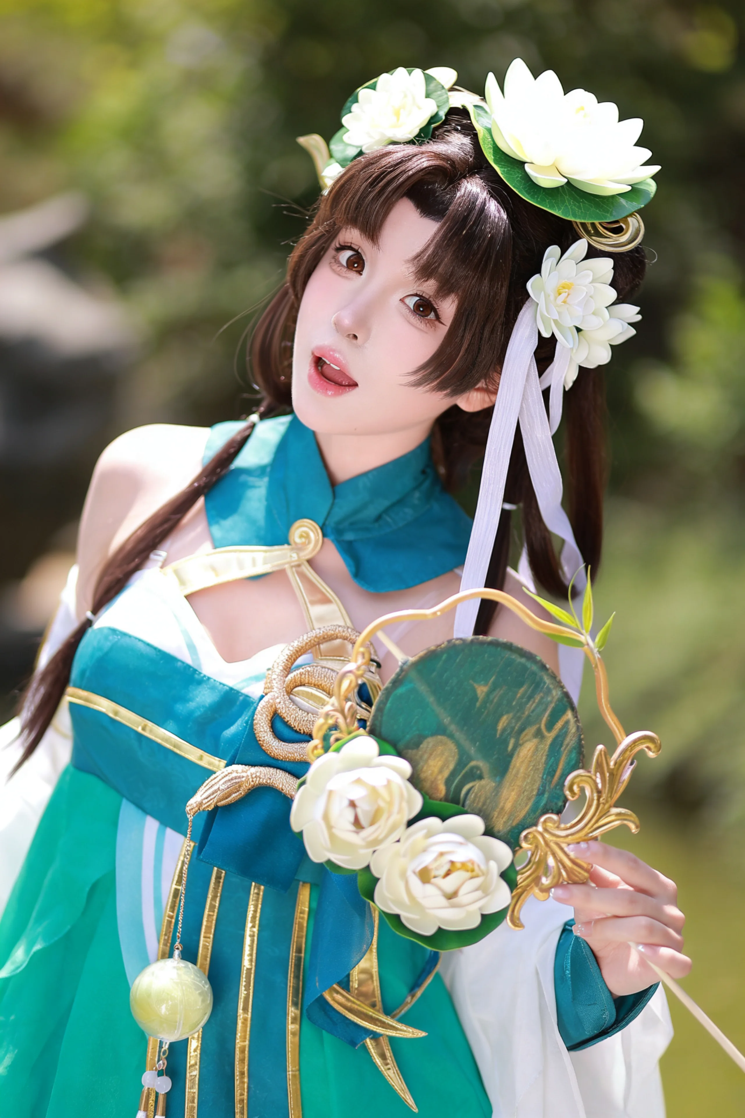 【小喬青蛇cos】青蛇盤繞圓扇，夏日清涼感拉滿 - 第 1 張