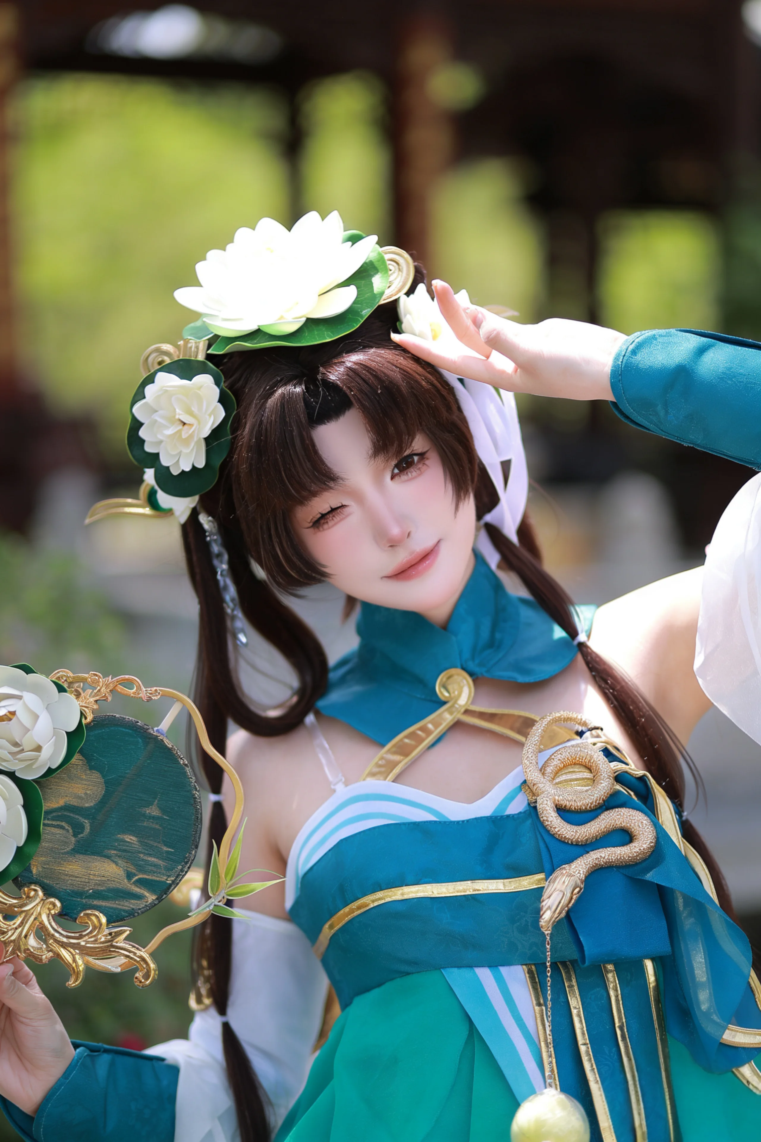 【小喬青蛇cos】青蛇盤繞圓扇，夏日清涼感拉滿 - 第 3 張
