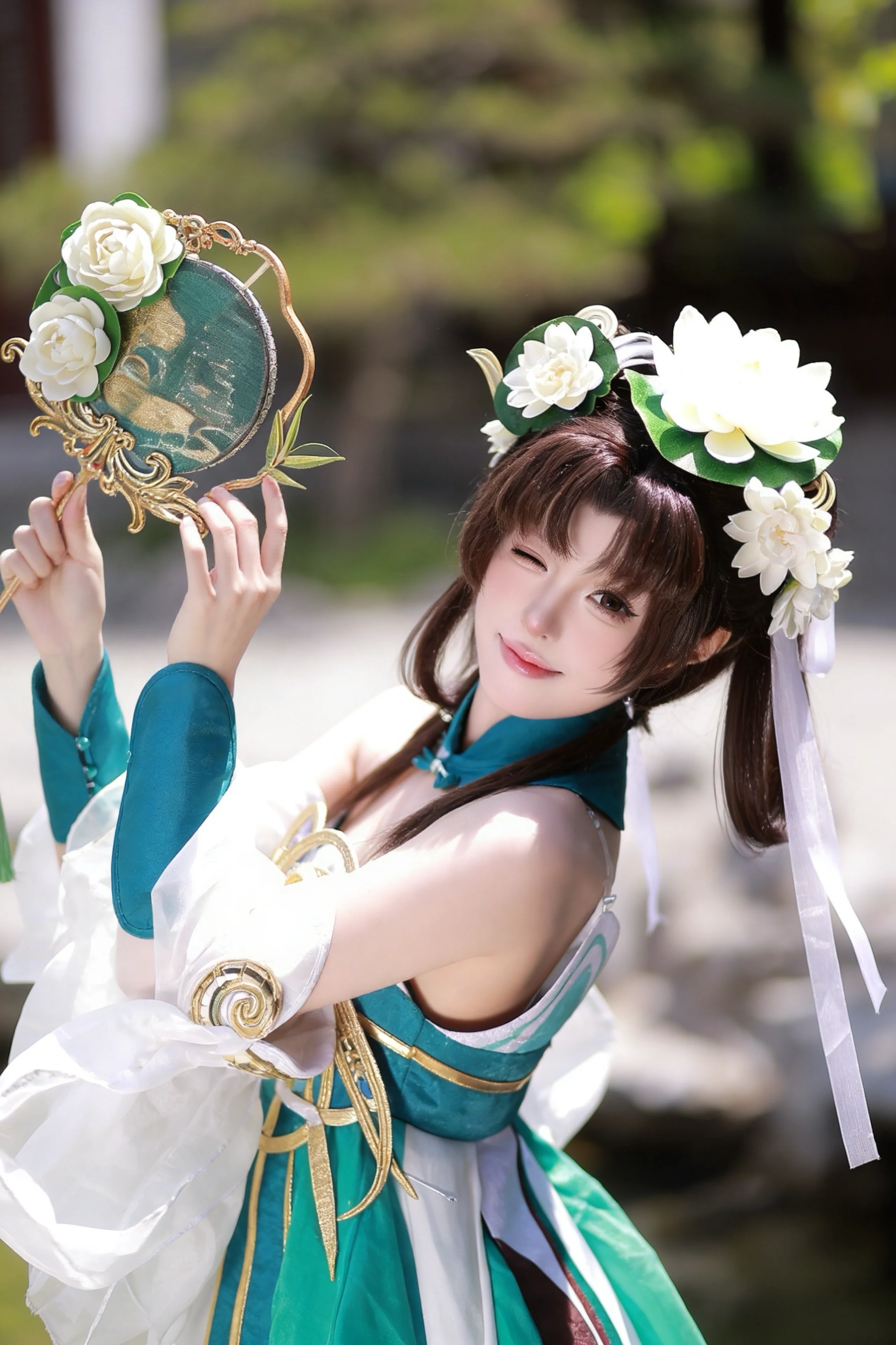 【小喬青蛇cos】青蛇盤繞圓扇，夏日清涼感拉滿 - 第 4 張