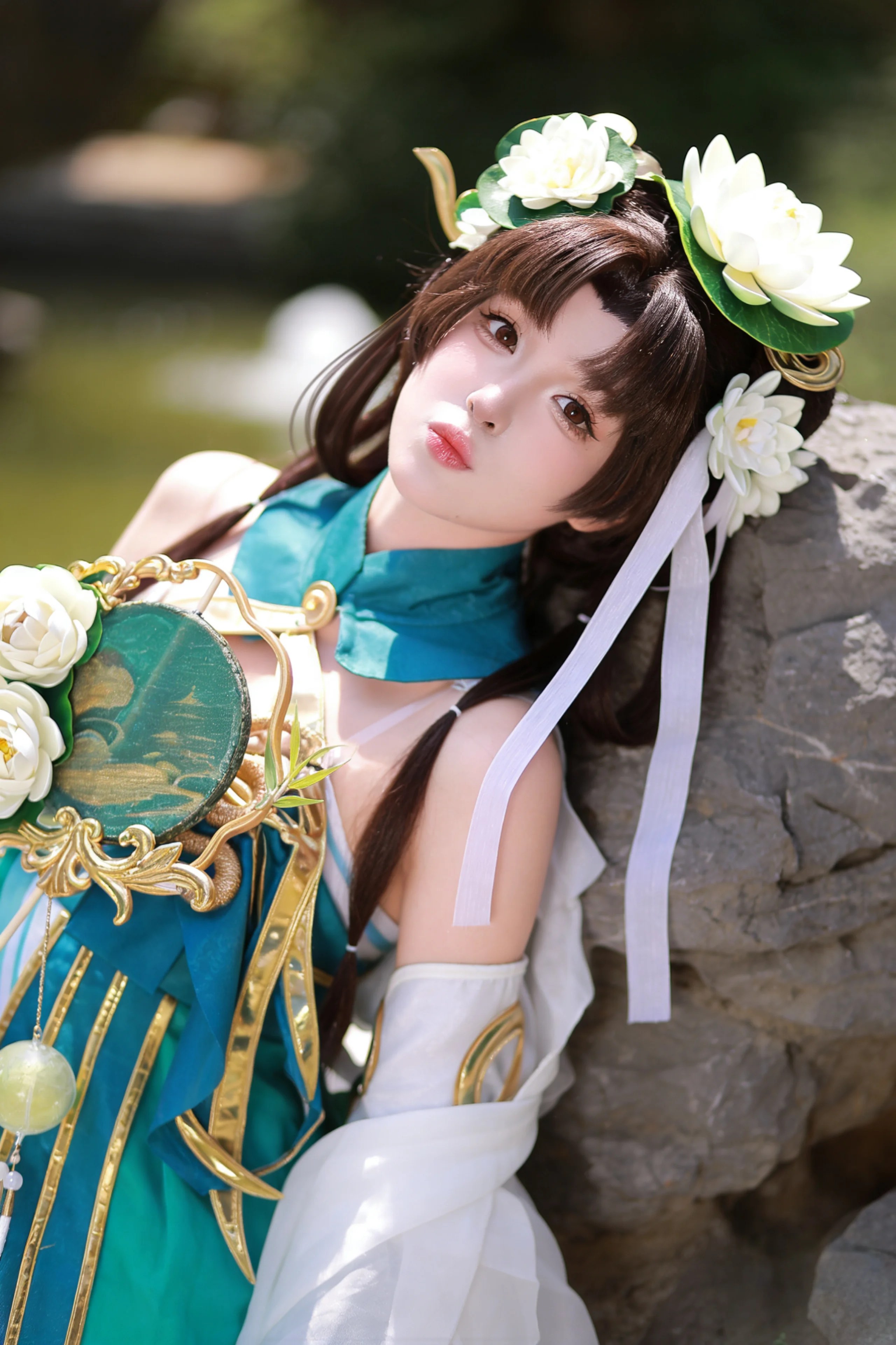 【小喬青蛇cos】青蛇盤繞圓扇，夏日清涼感拉滿 - 第 6 張