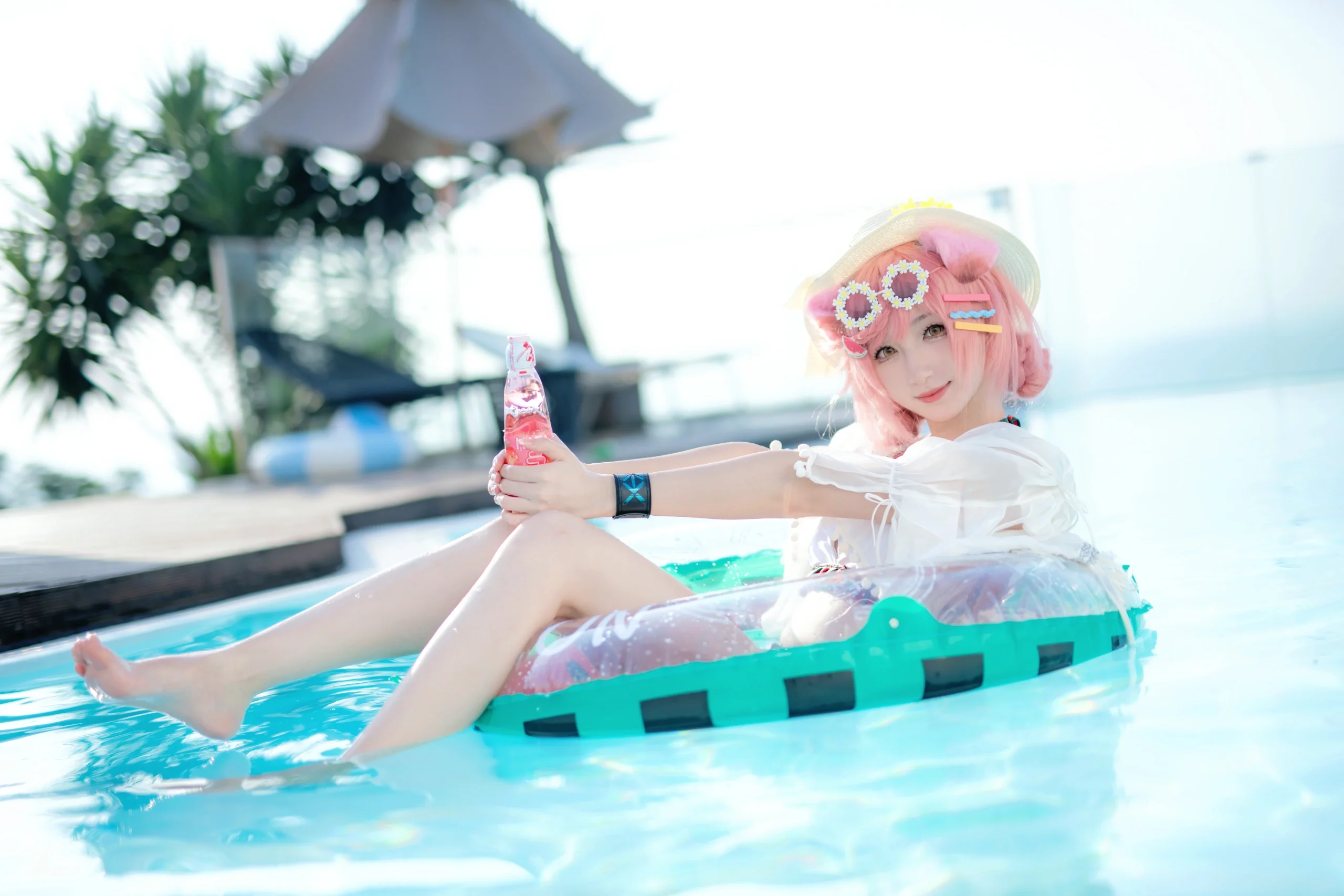 【澄闪cos】明日方舟夏卉泳装，定格夏日清凉瞬间 - 第 13 张