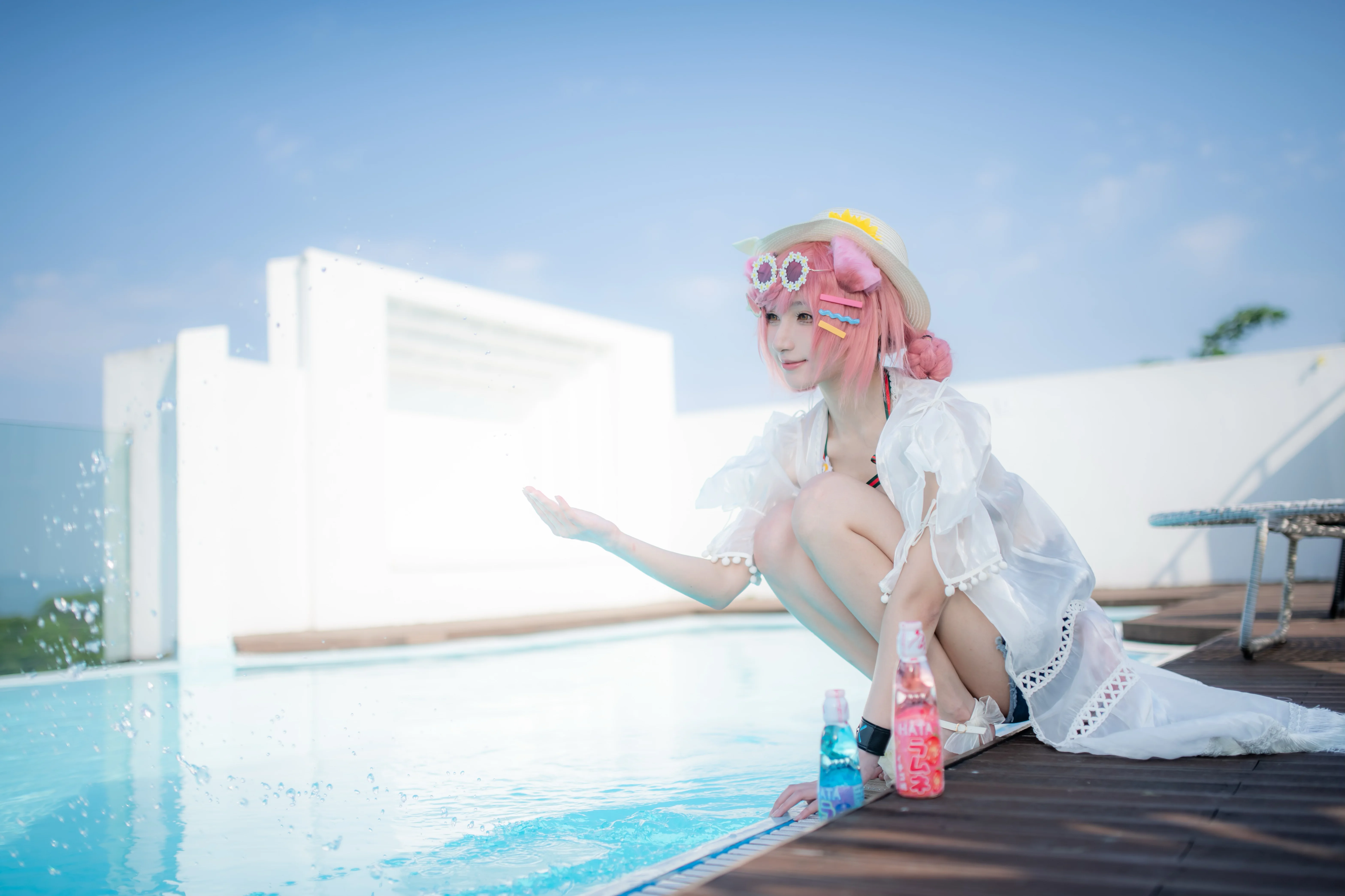 【澄闪cos】明日方舟夏卉泳装，定格夏日清凉瞬间 - 第 8 张