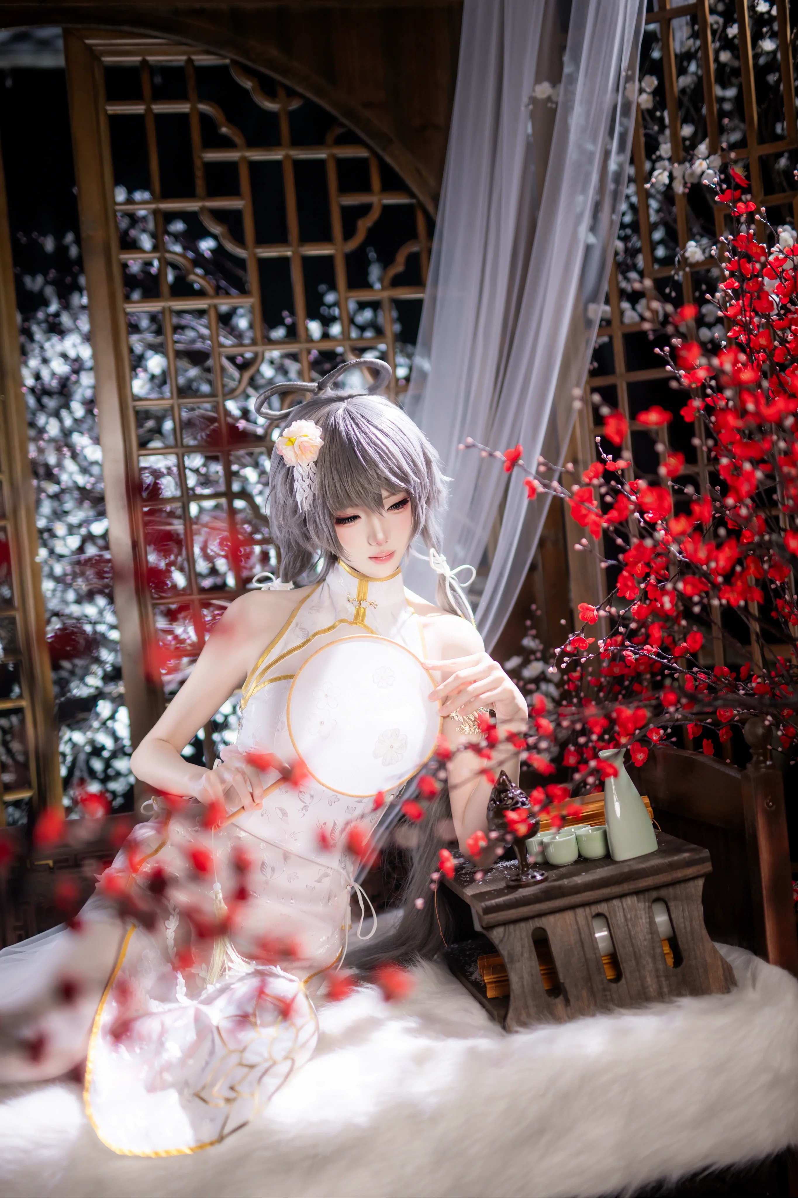 【洛天依cos】芒種時節的紅梅白紗，古風韻味拉滿 - 第 7 張